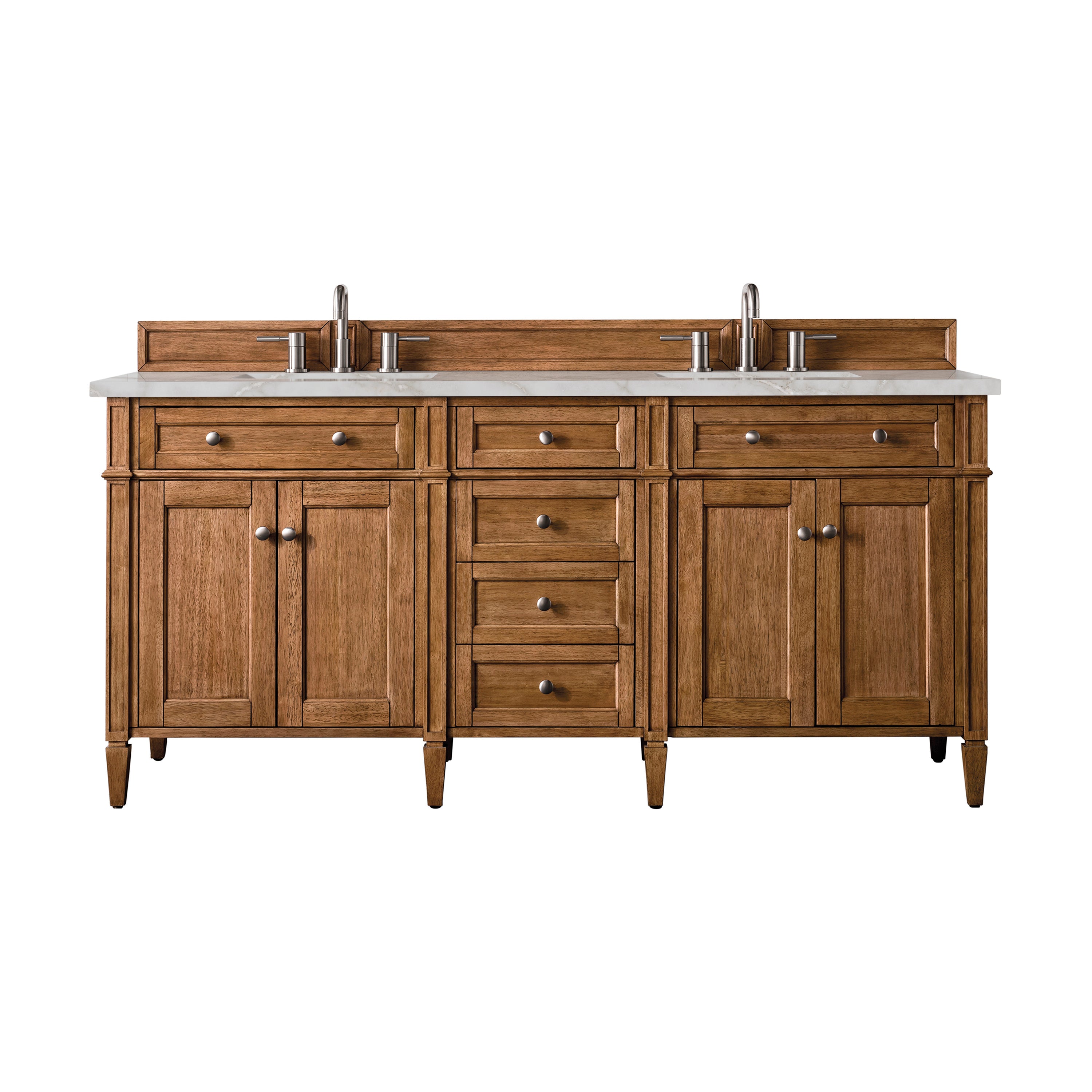 James Martin Vanities Brittany 72" Double Vanity - Saddle Brown