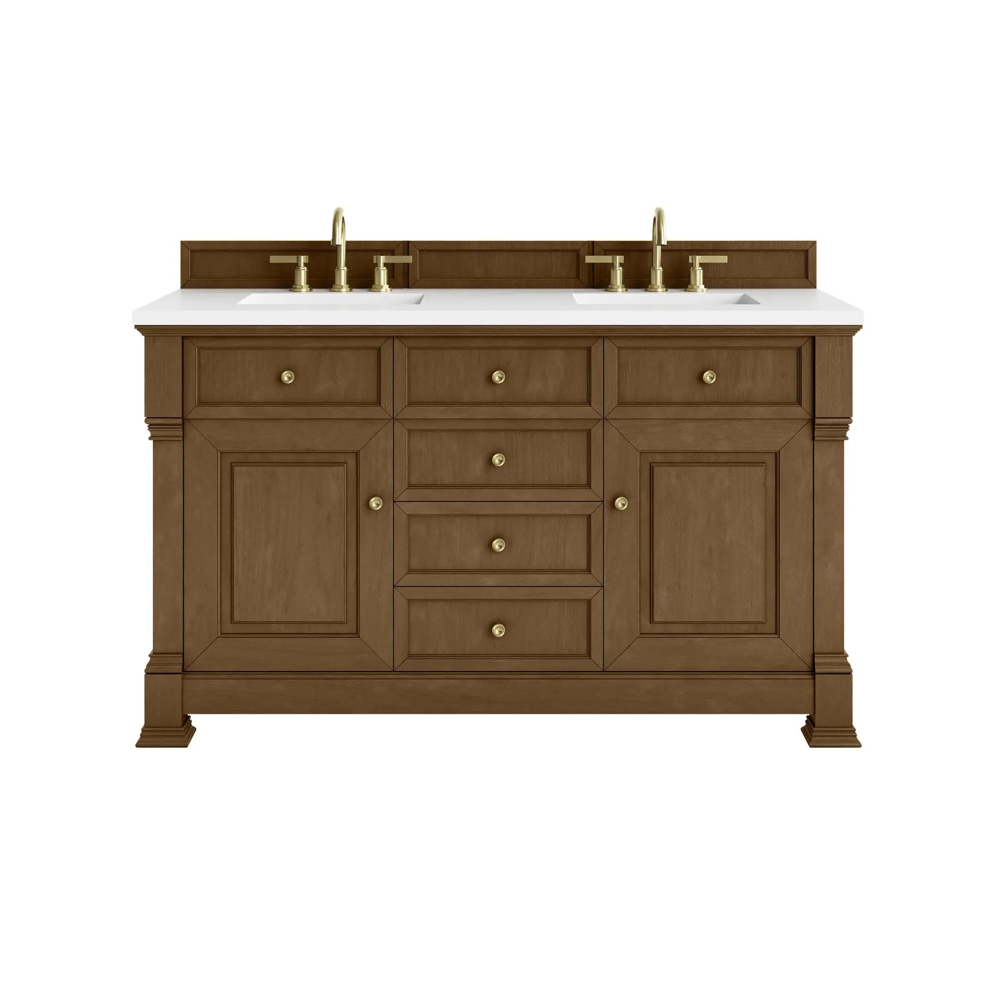 James Martin Brookfield 60" Double Vanity Set - Honey Oak by James Martin Vanities