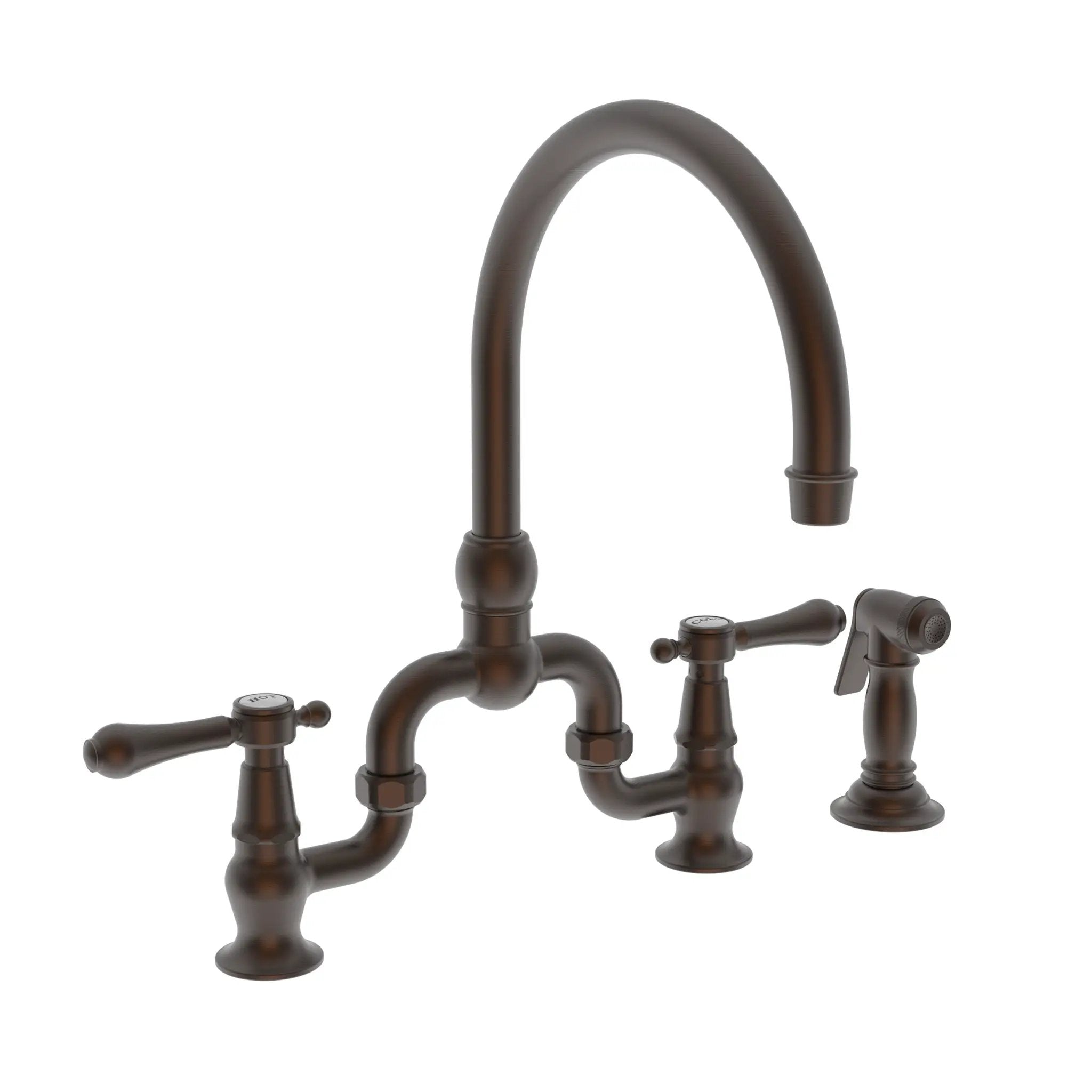Newport Brass Chesterfield Kitchen Bridge Faucet with Side Spray by Newport Brass