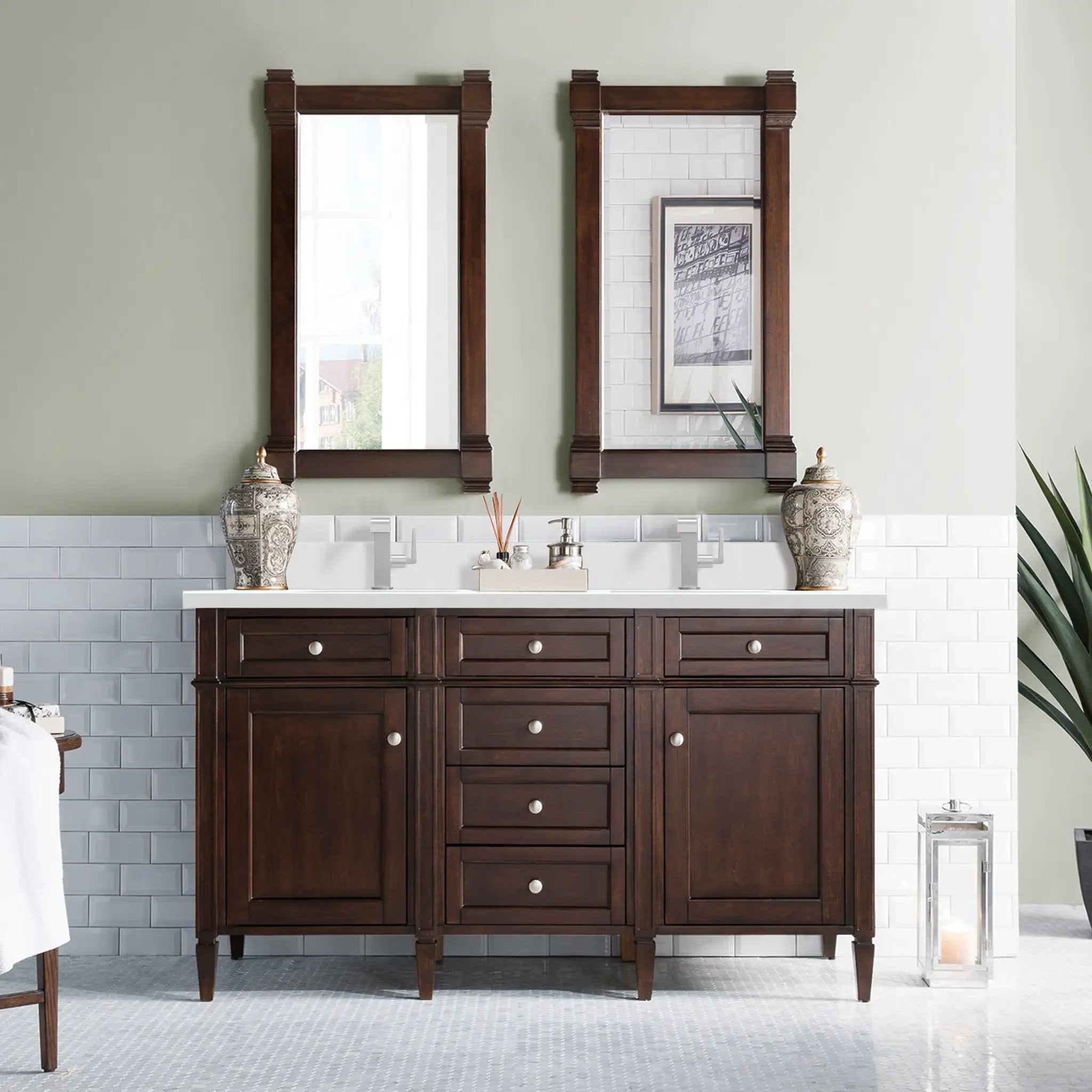 burnished mahogany vanity