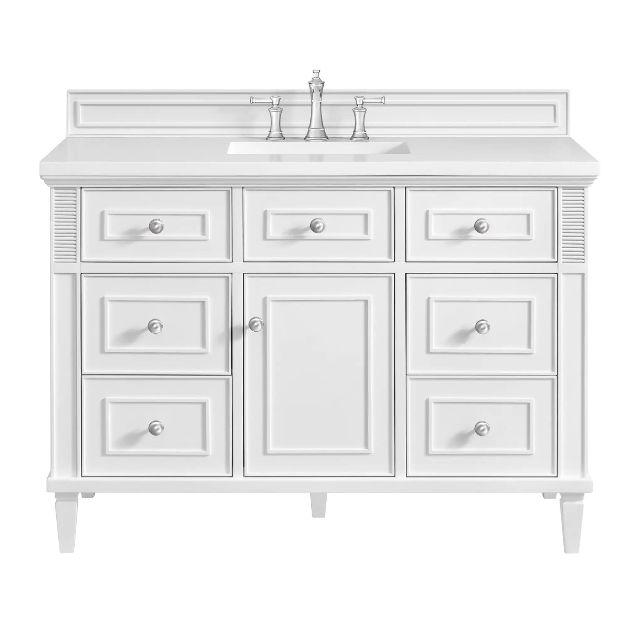 James Martin Lorelai 48" Single Vanity Set - Bright White by James Martin Vanities