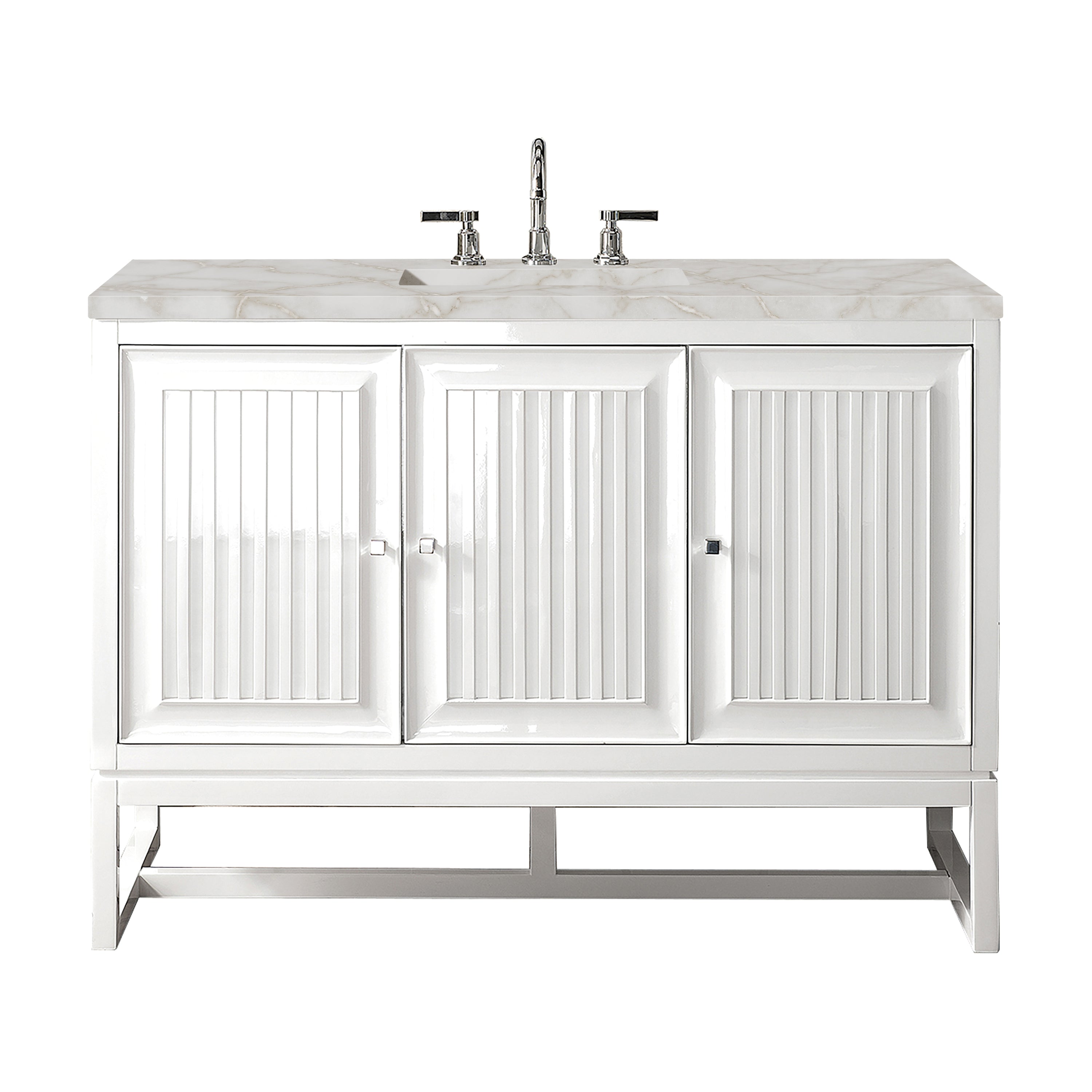 James Martin Vanities Athens 48" Single Vanity - Glossy White