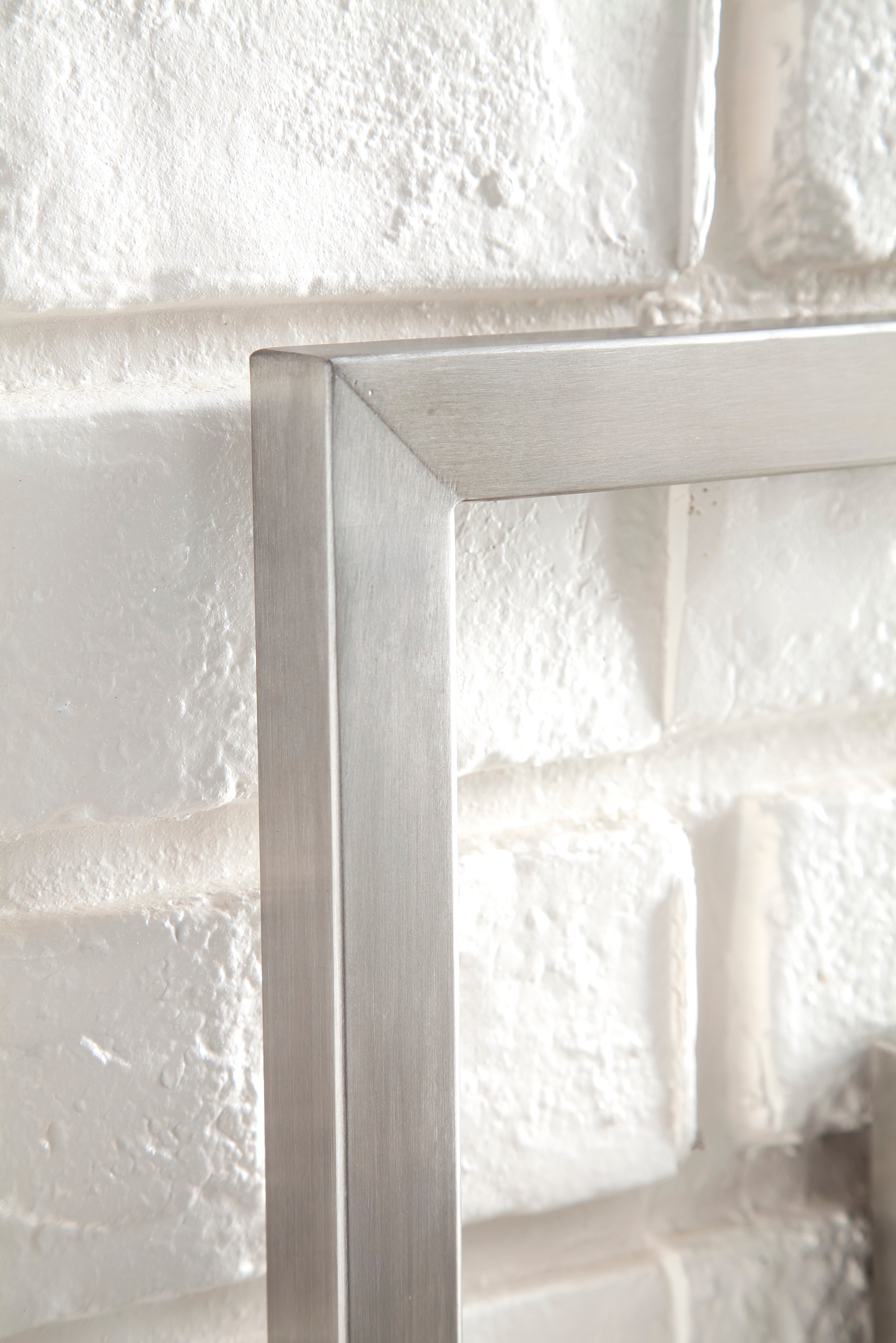 brushed nickel mirror