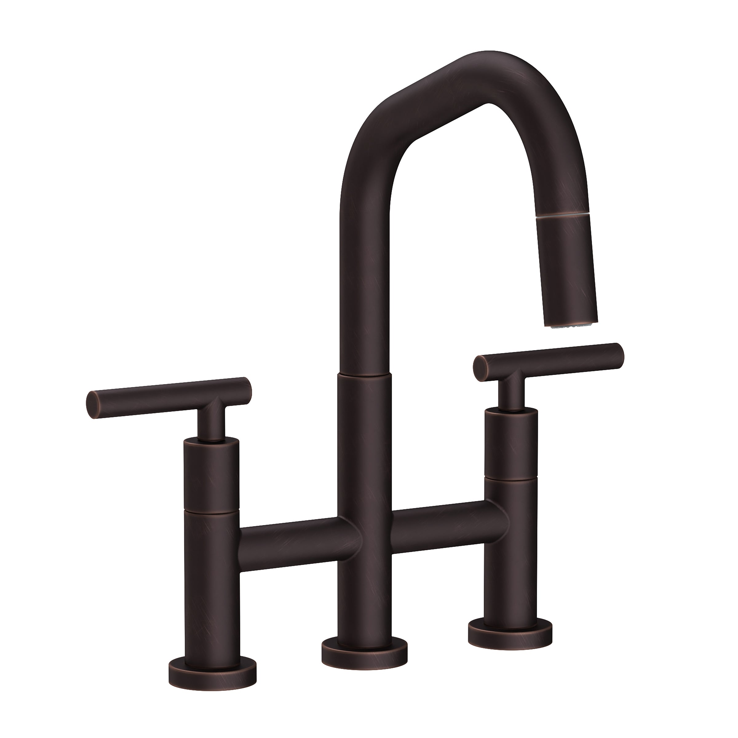 Newport Brass East Square Kitchen Bridge Pull-Down Faucet