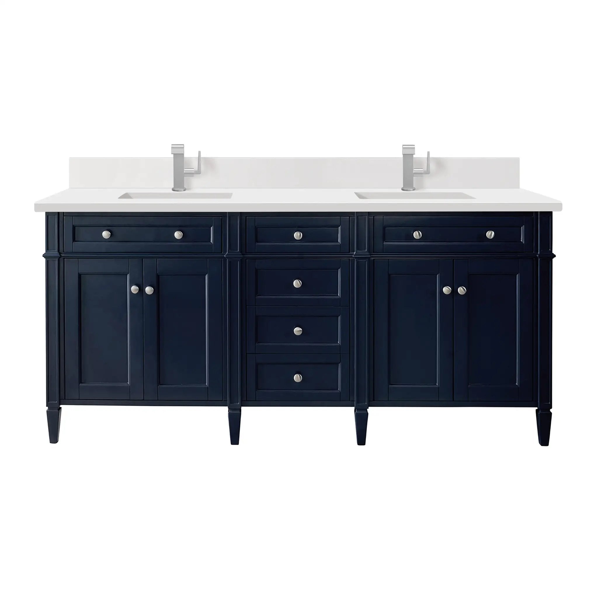 James Martin Brittany 72" Double Vanity Set - Victory Blue by James Martin Vanities