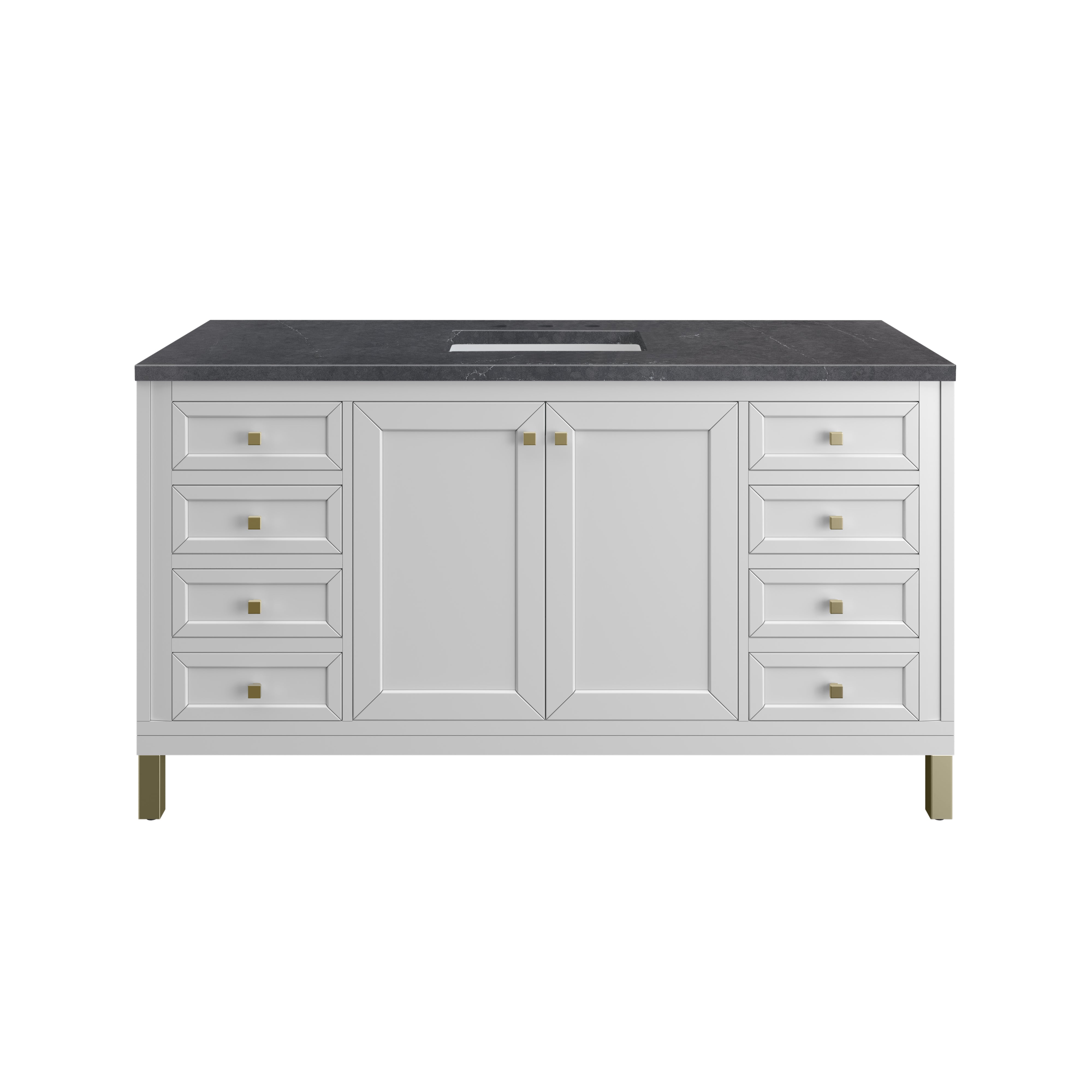 James Martin Vanities Chicago 60" Single Vanity - Glossy White