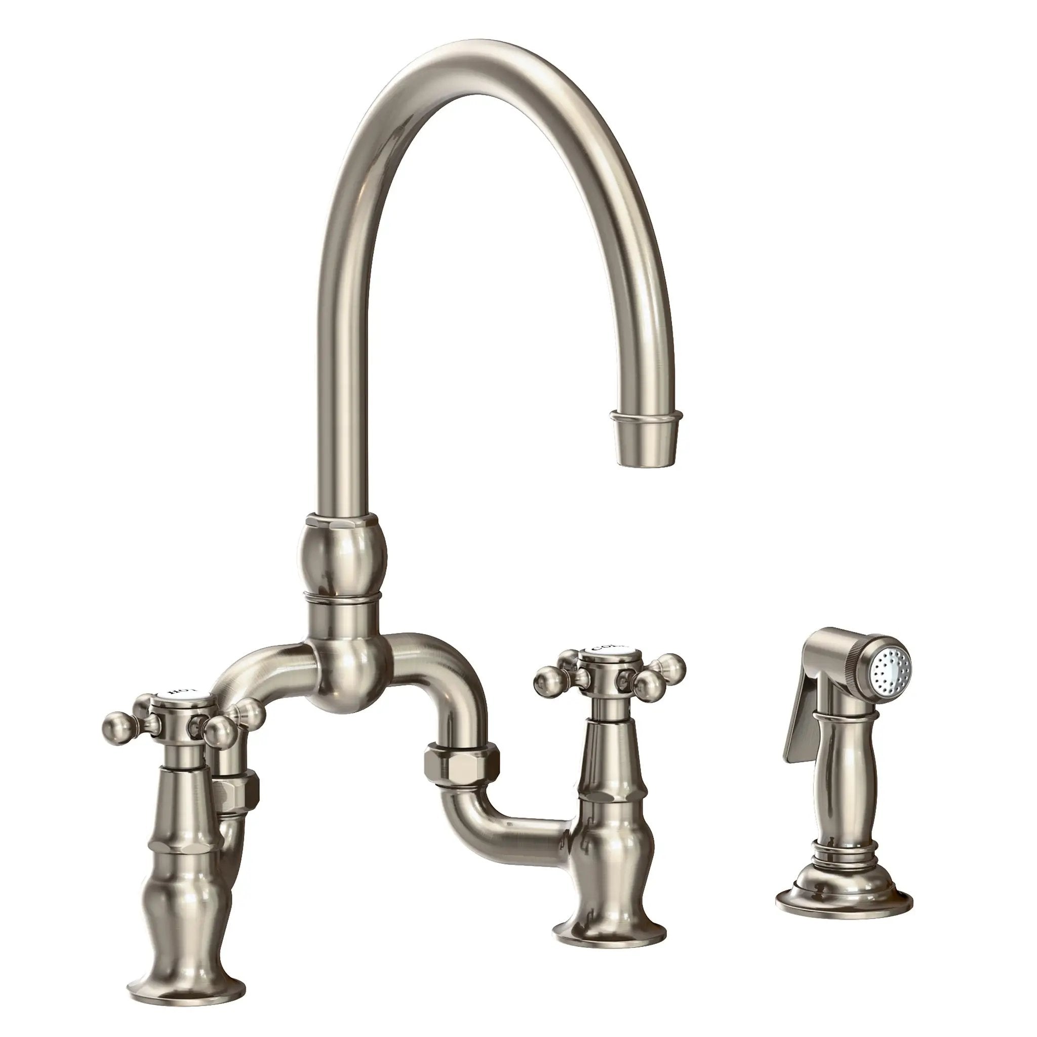 Newport Brass Chesterfield Kitchen Bridge Faucet with Side Spray by Newport Brass