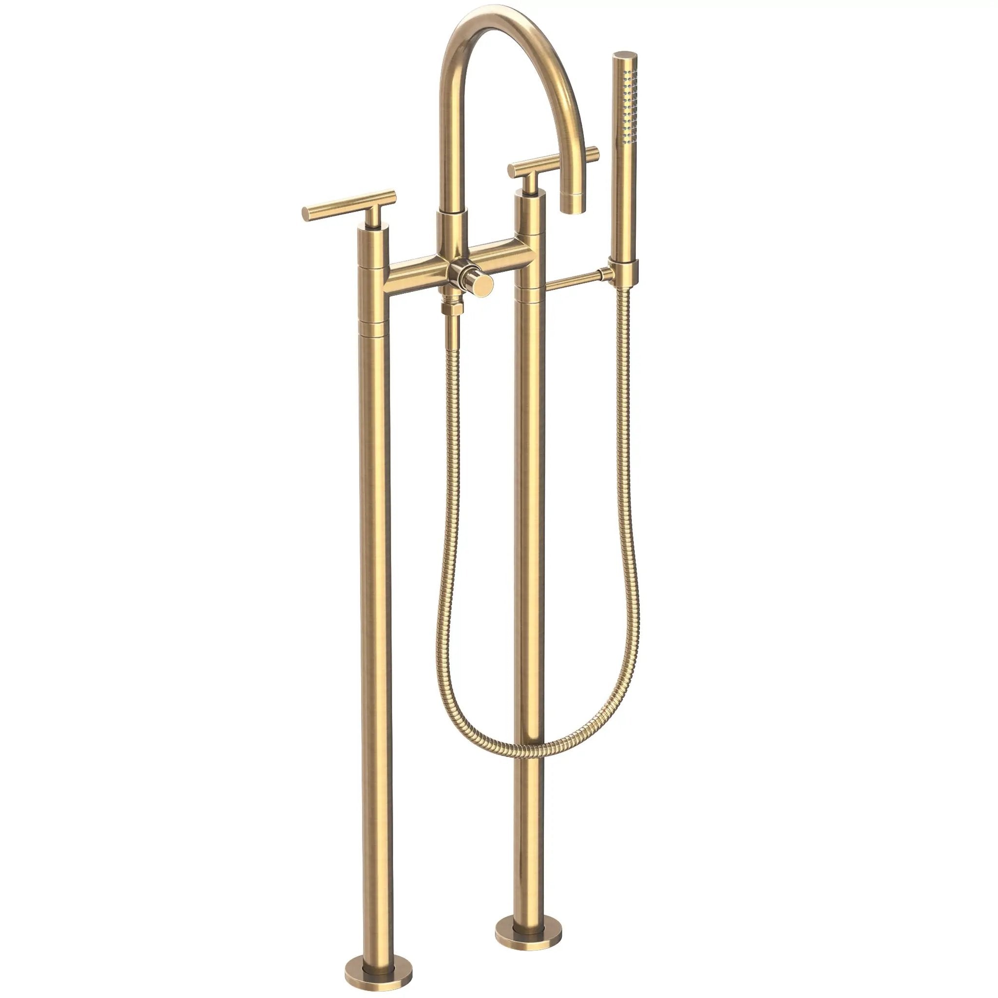 Newport Brass East Linear Exposed Tub & Hand Shower Set w/Risers by Newport Brass