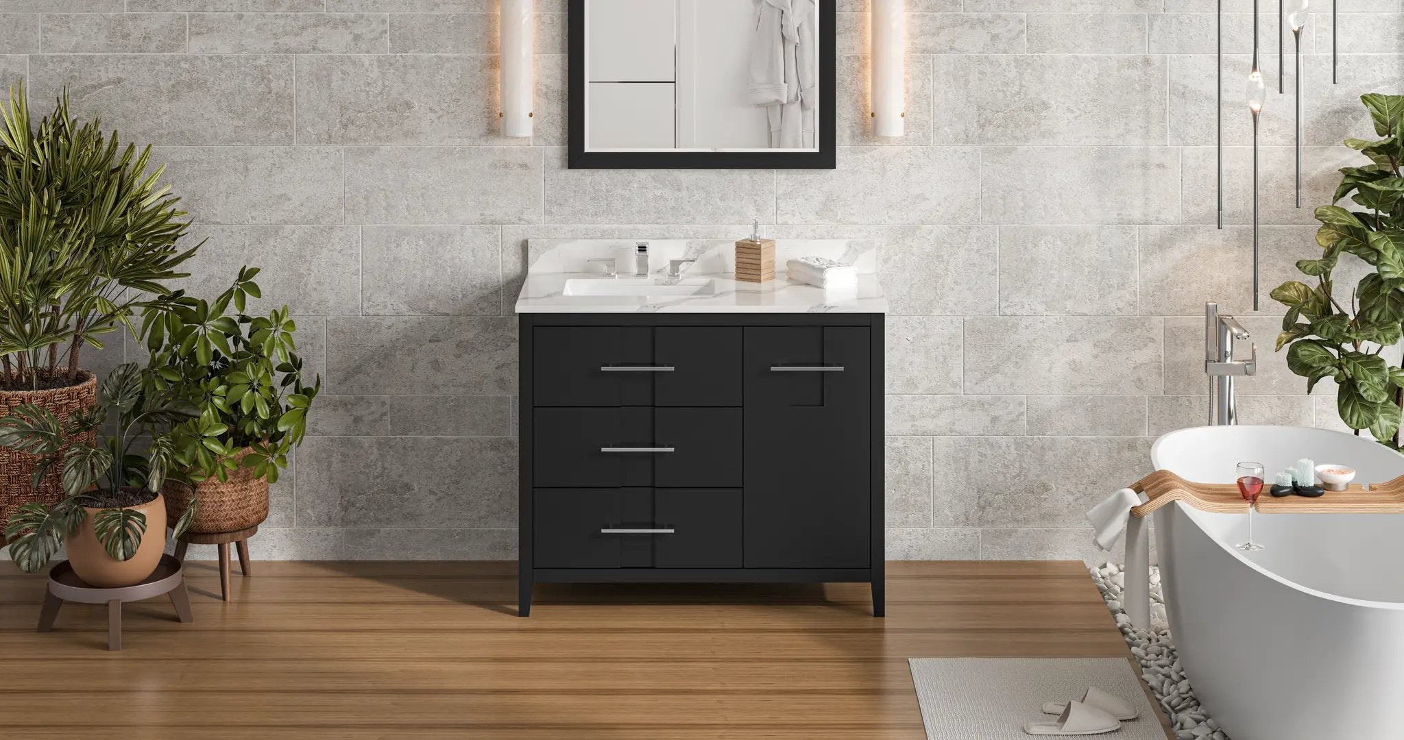 black vanity