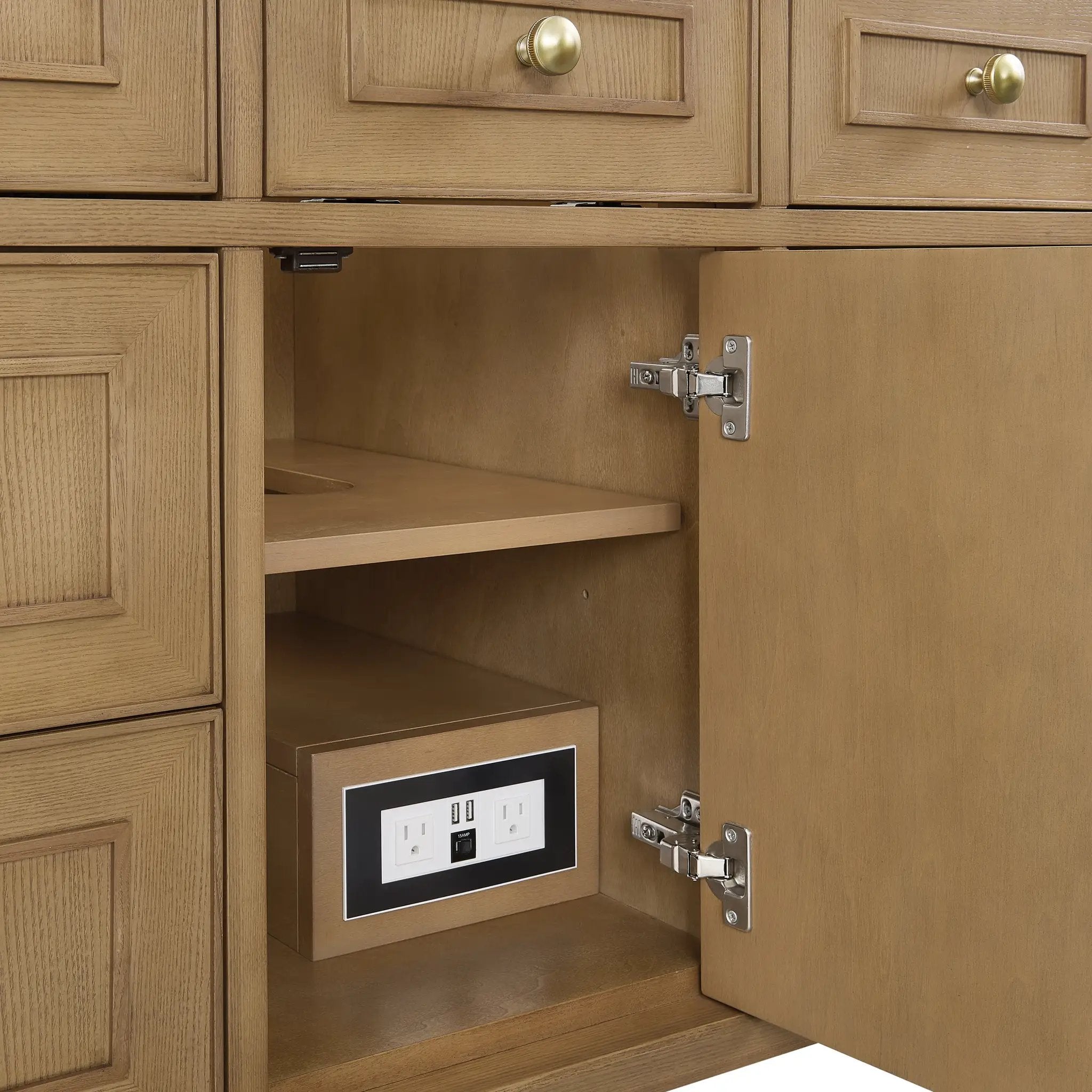 light natural oak vanity