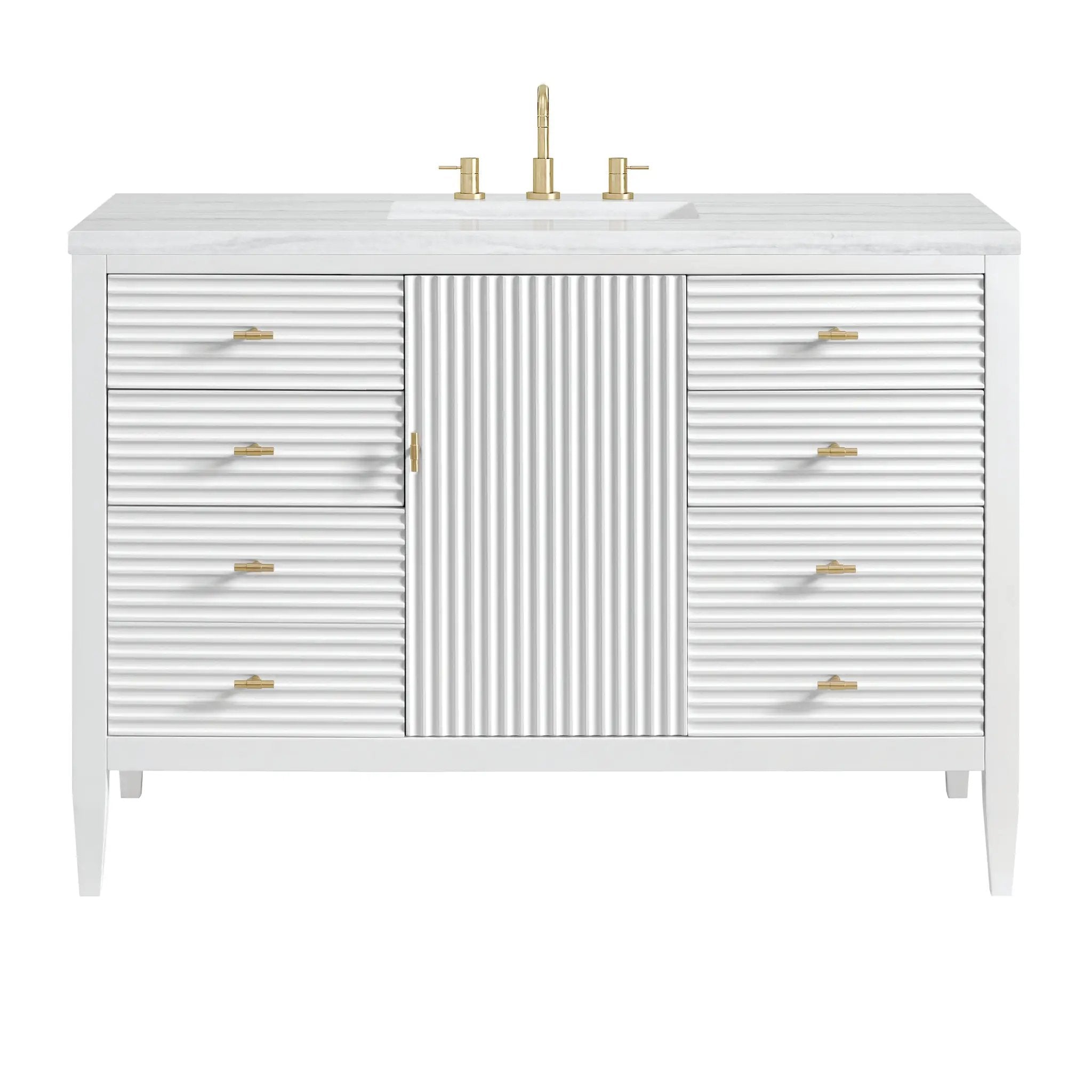 James Martin Myrrin 48" Single Vanity Set - Bright White by James Martin Vanities