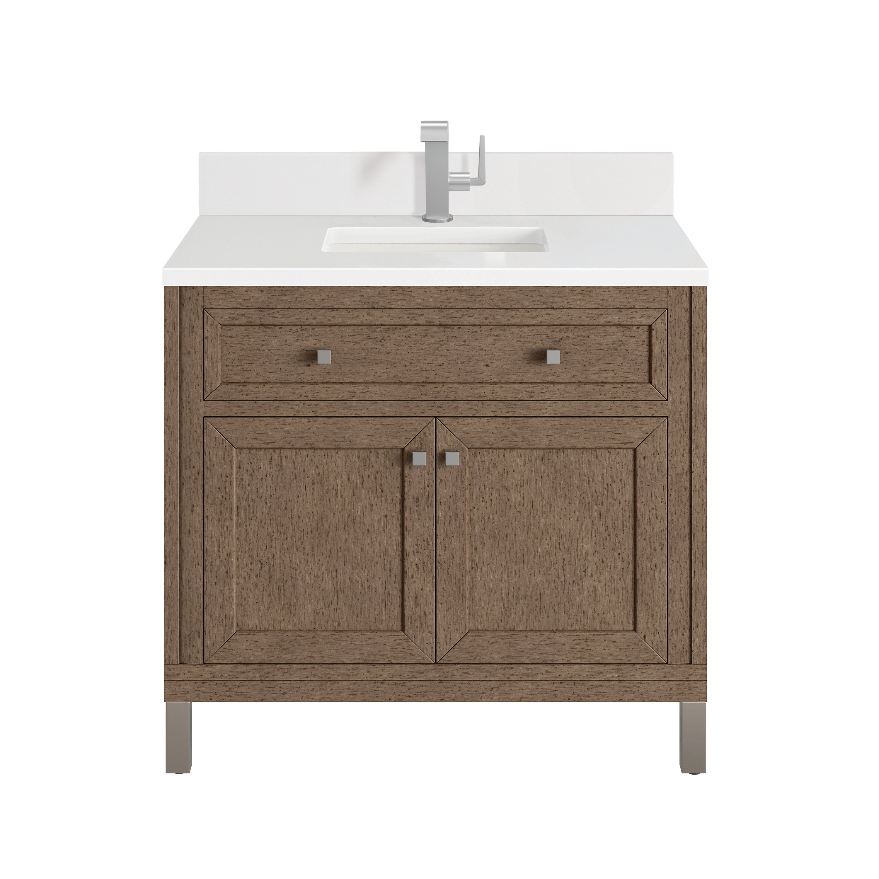 James Martin Vanities Chicago 36" Single Vanity - Whitewashed Walnut