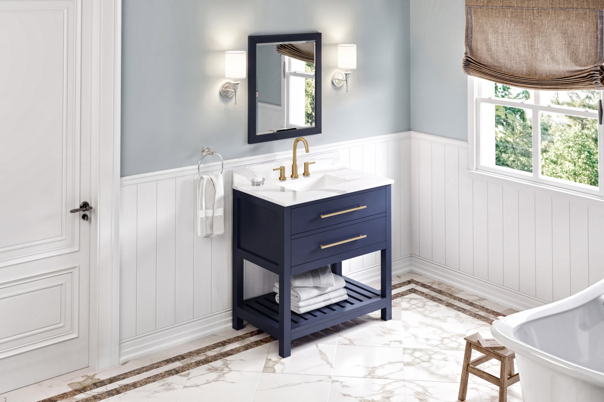 hale blue vanity