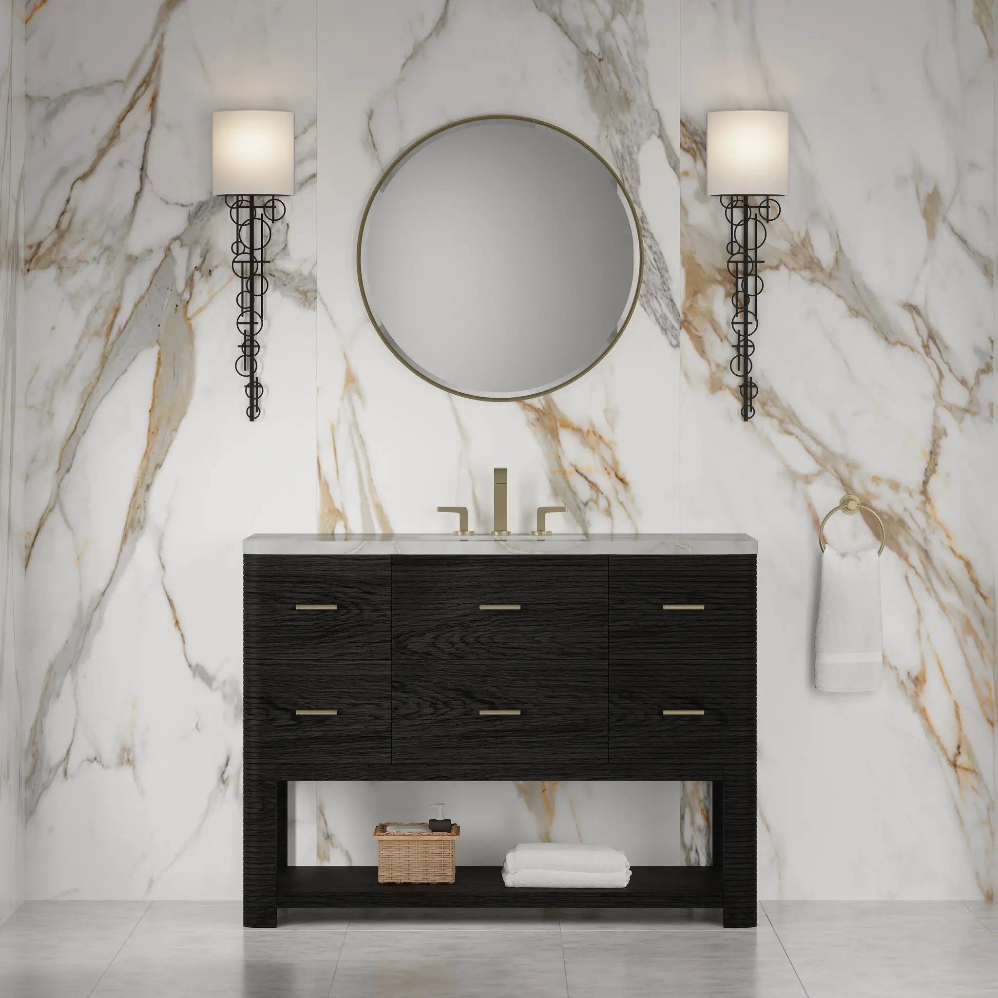carbon oak vanity