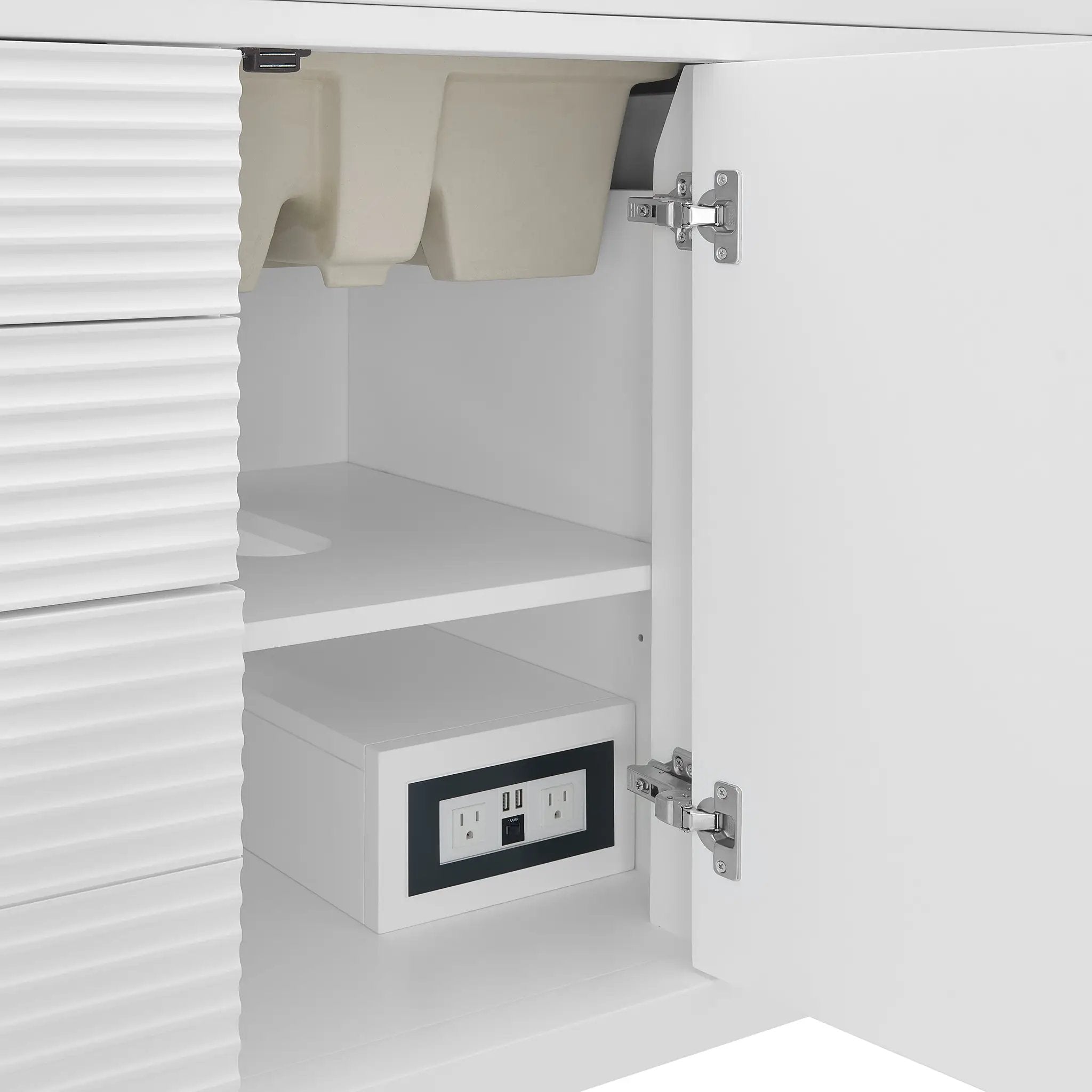bright white vanity