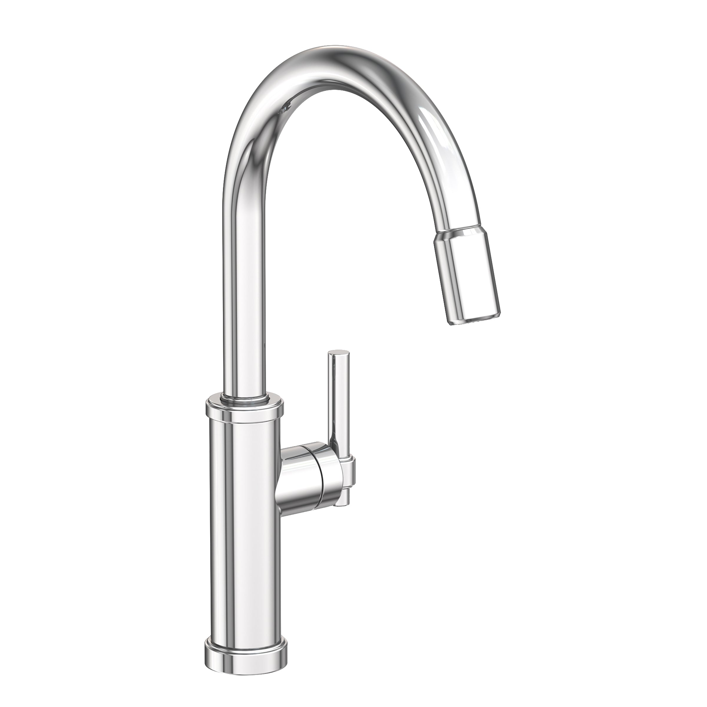 polished chrome kitchen faucet