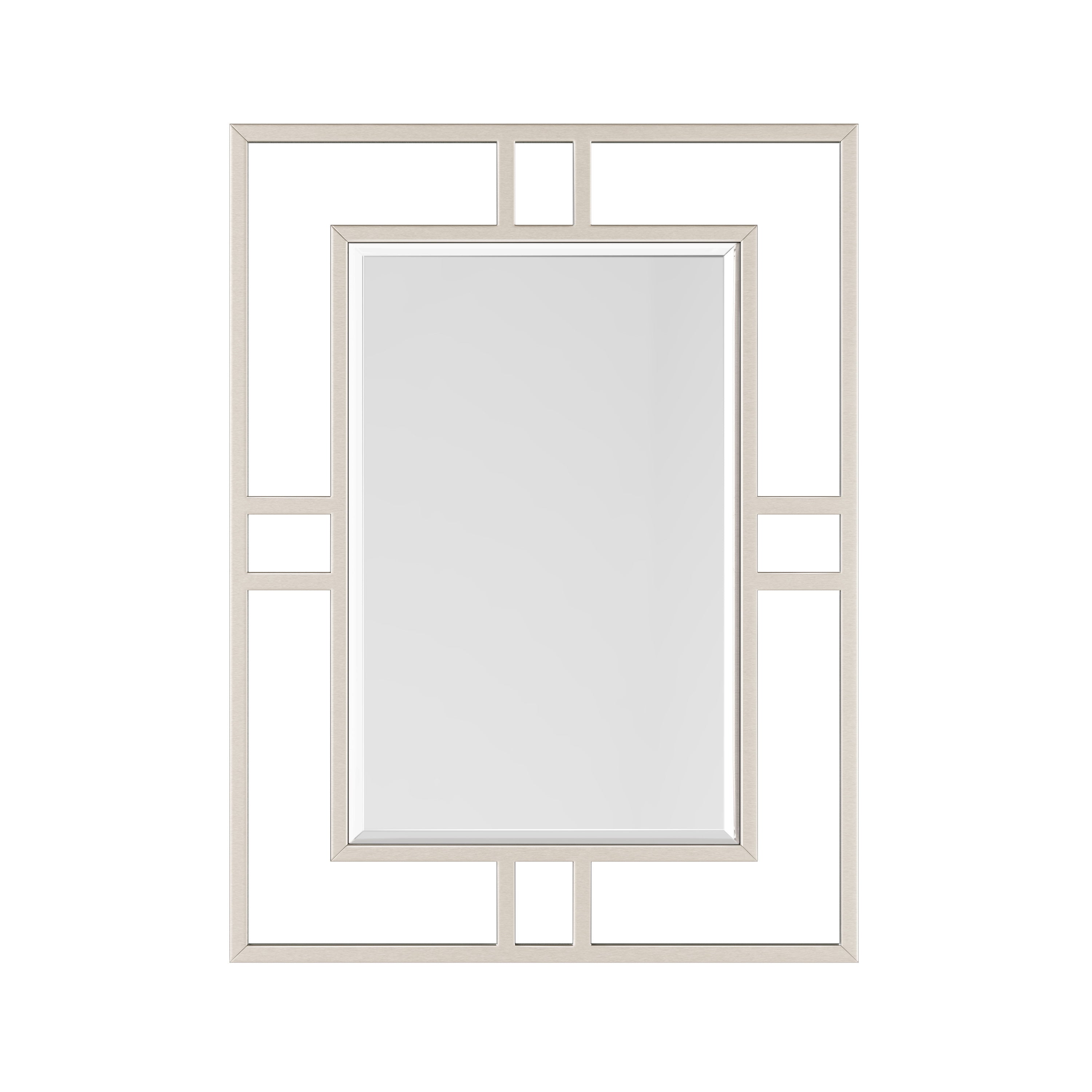 brushed nickel mirror