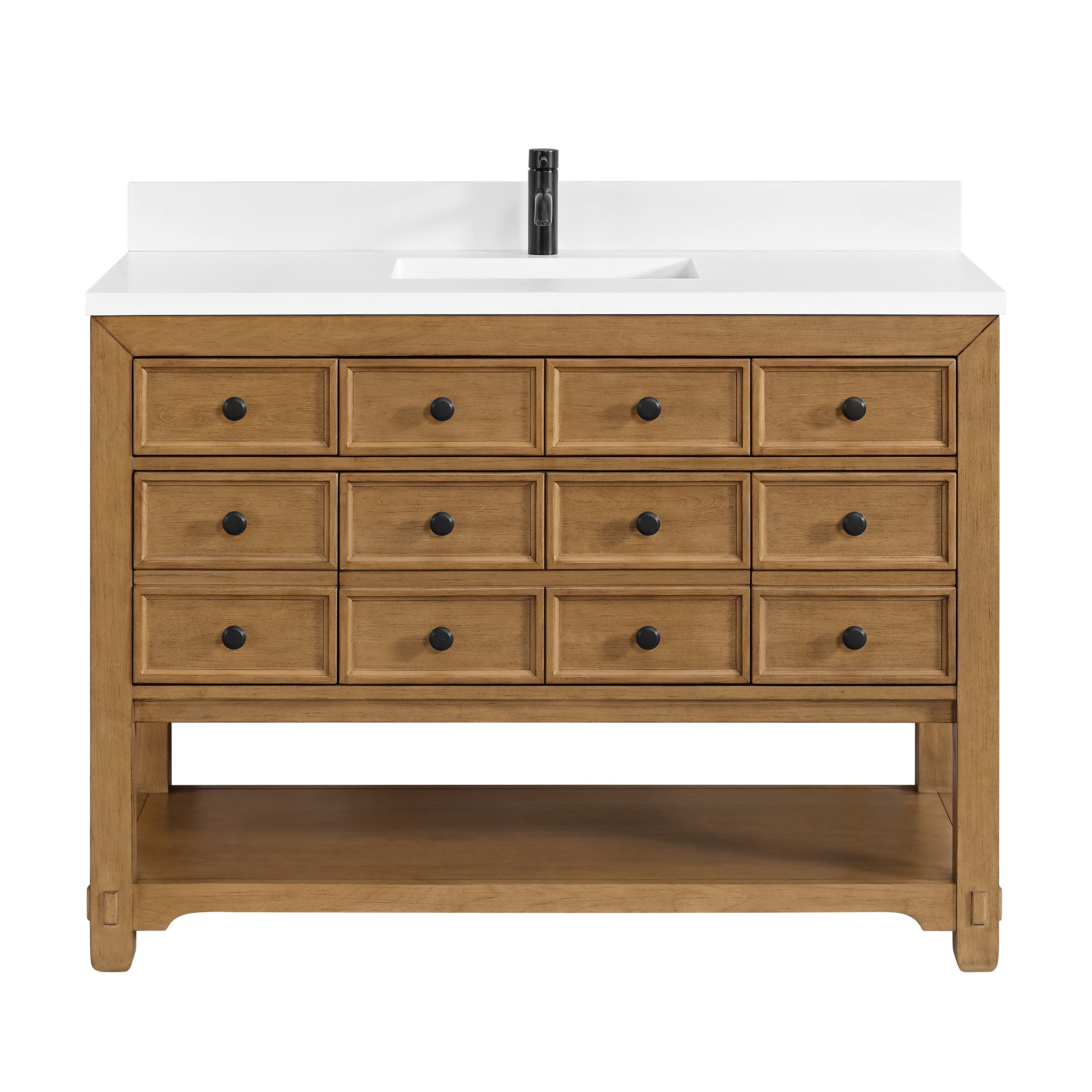 James Martin Vanities Malibu 48" Single Vanity - Amber Birch