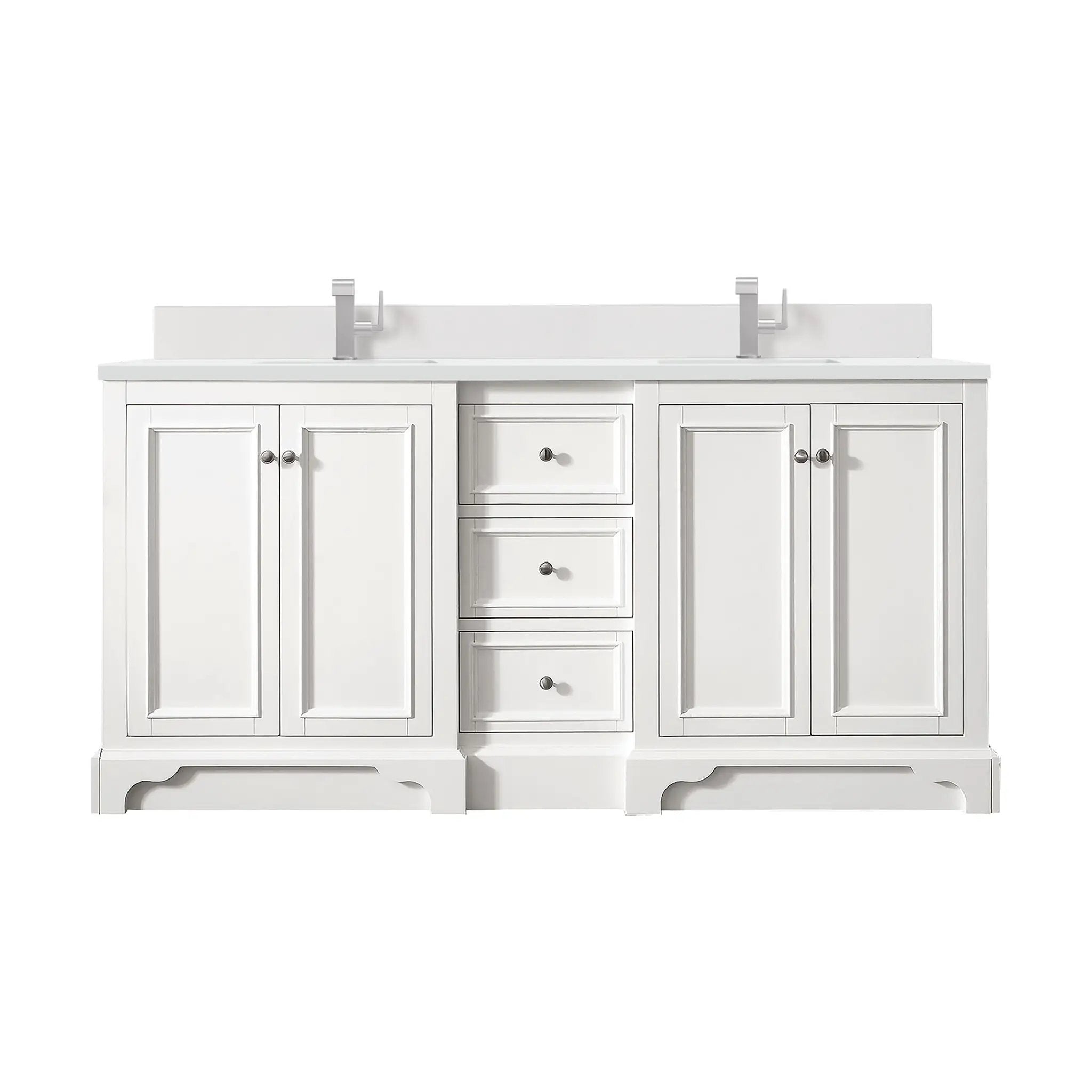 James Martin De Soto 72" Double Vanity Set - Bright White by James Martin Vanities