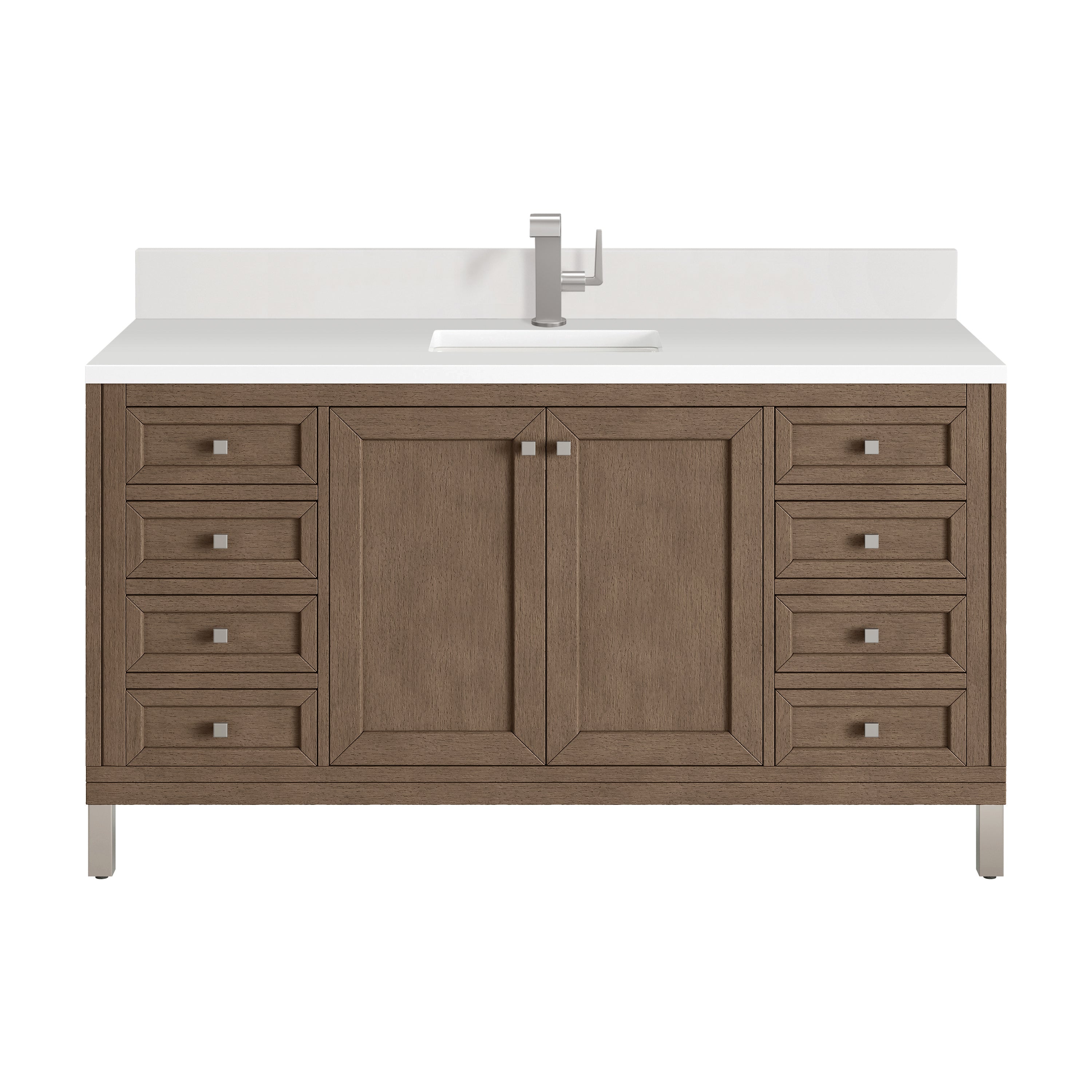 James Martin Vanities Chicago 60" Single Vanity - Whitewashed Walnut