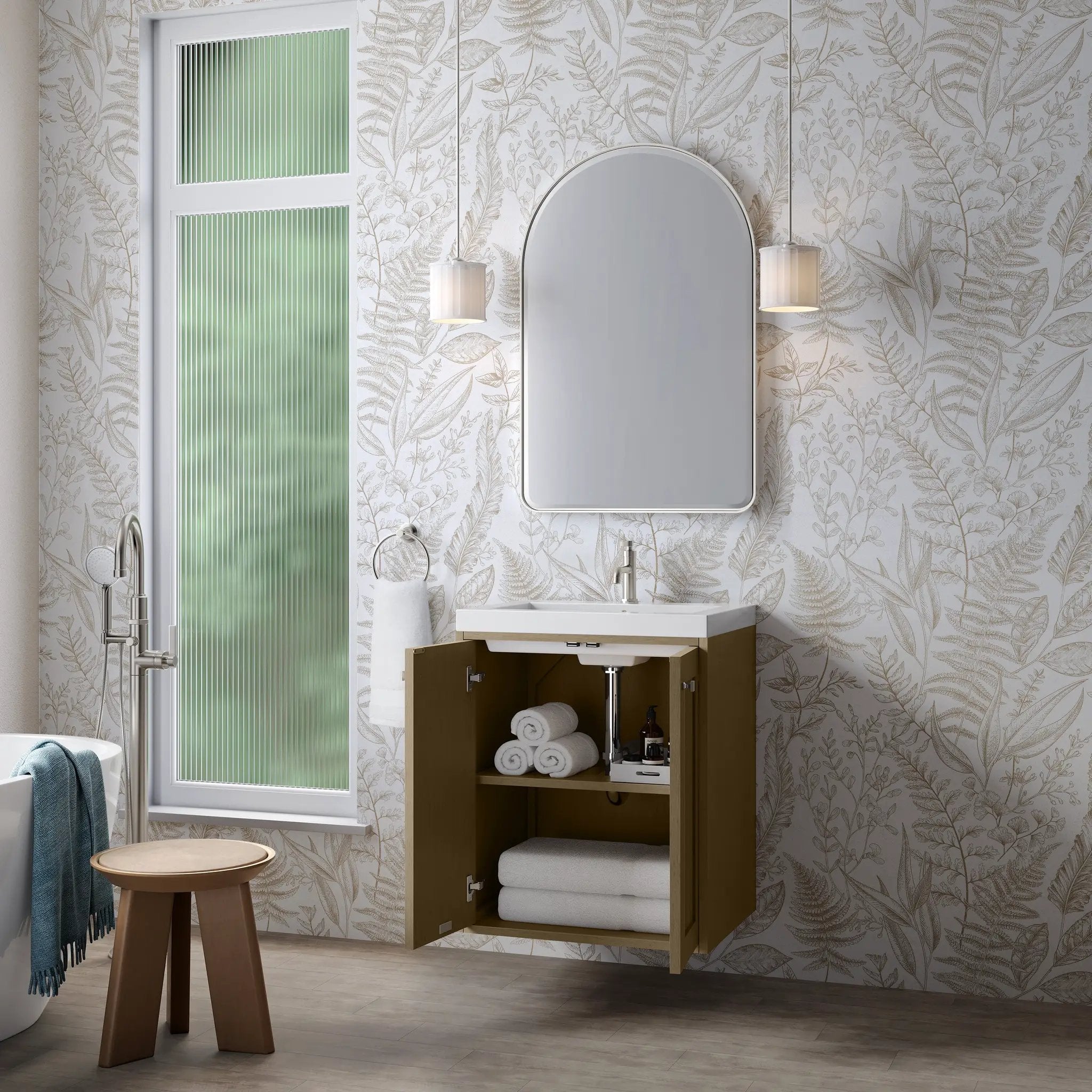 walnut whisper vanity