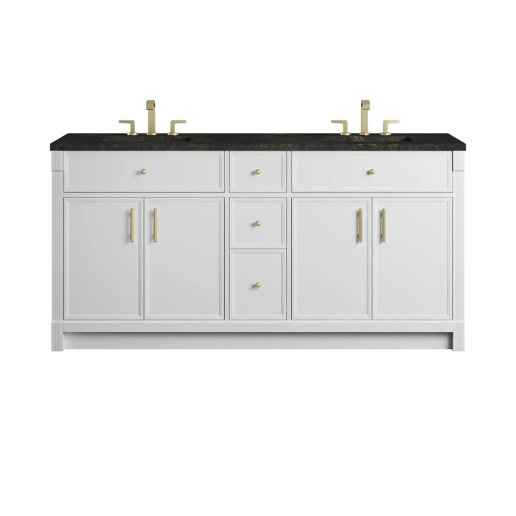 James Martin Bellshire 72" Double Vanity Set - Bright White by James Martin Vanities
