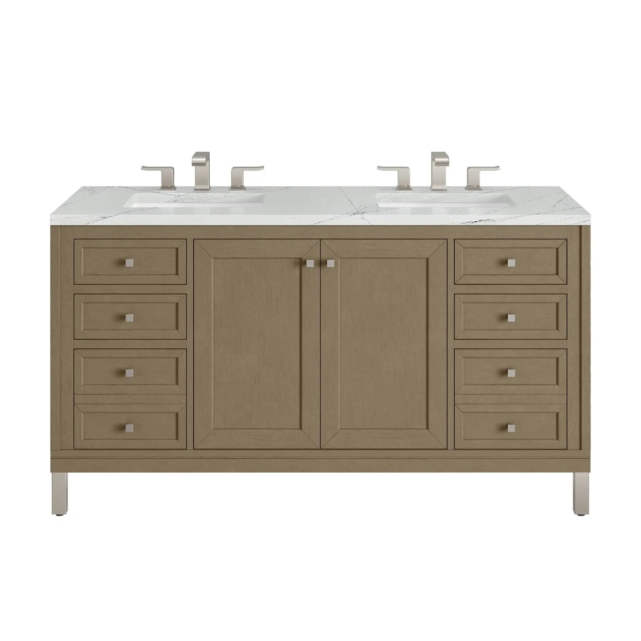 James Martin Chicago 60" Double Vanity Set - Walnut Whisper by James Martin Vanities