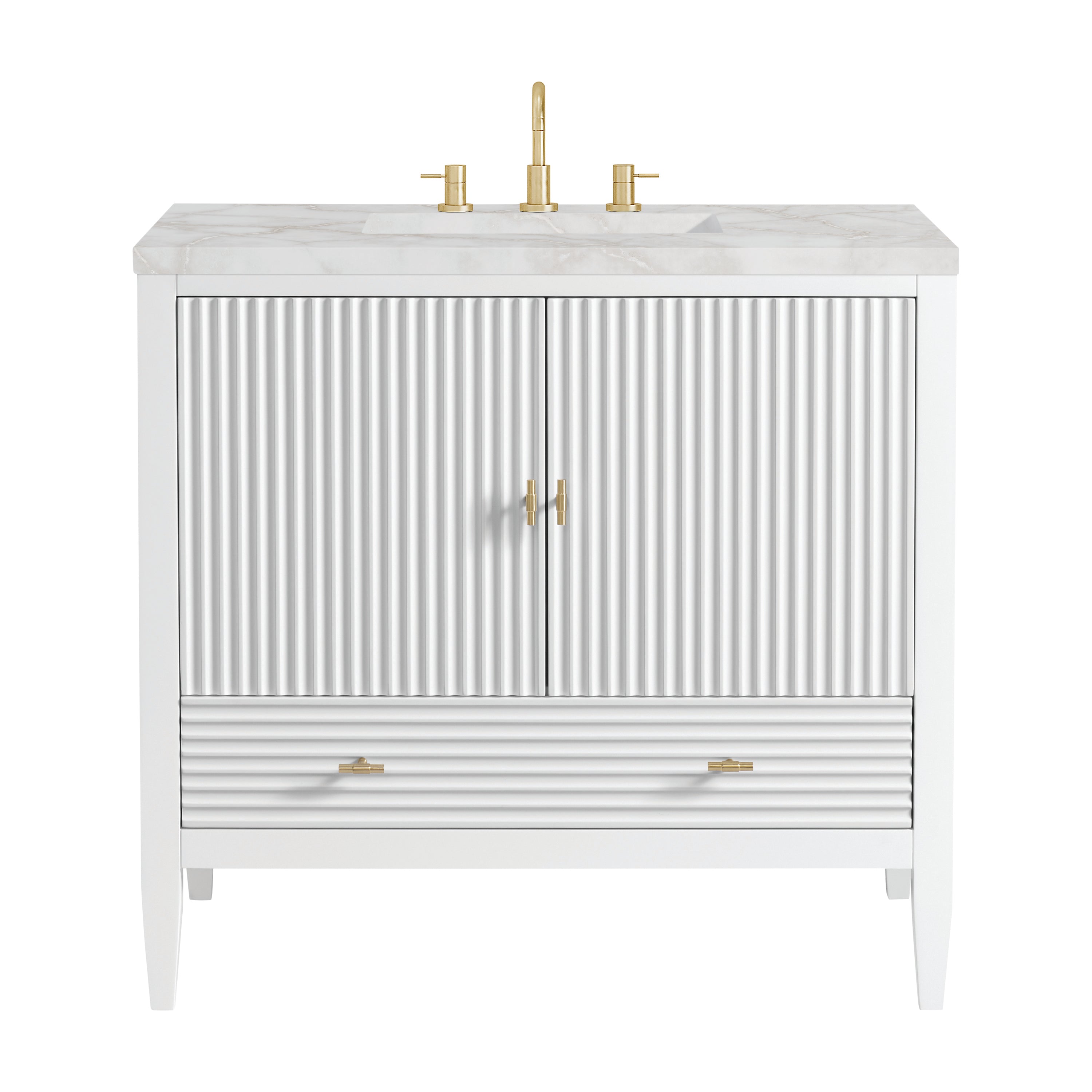 James Martin Vanities Myrrin 36" Vanity - Bright White