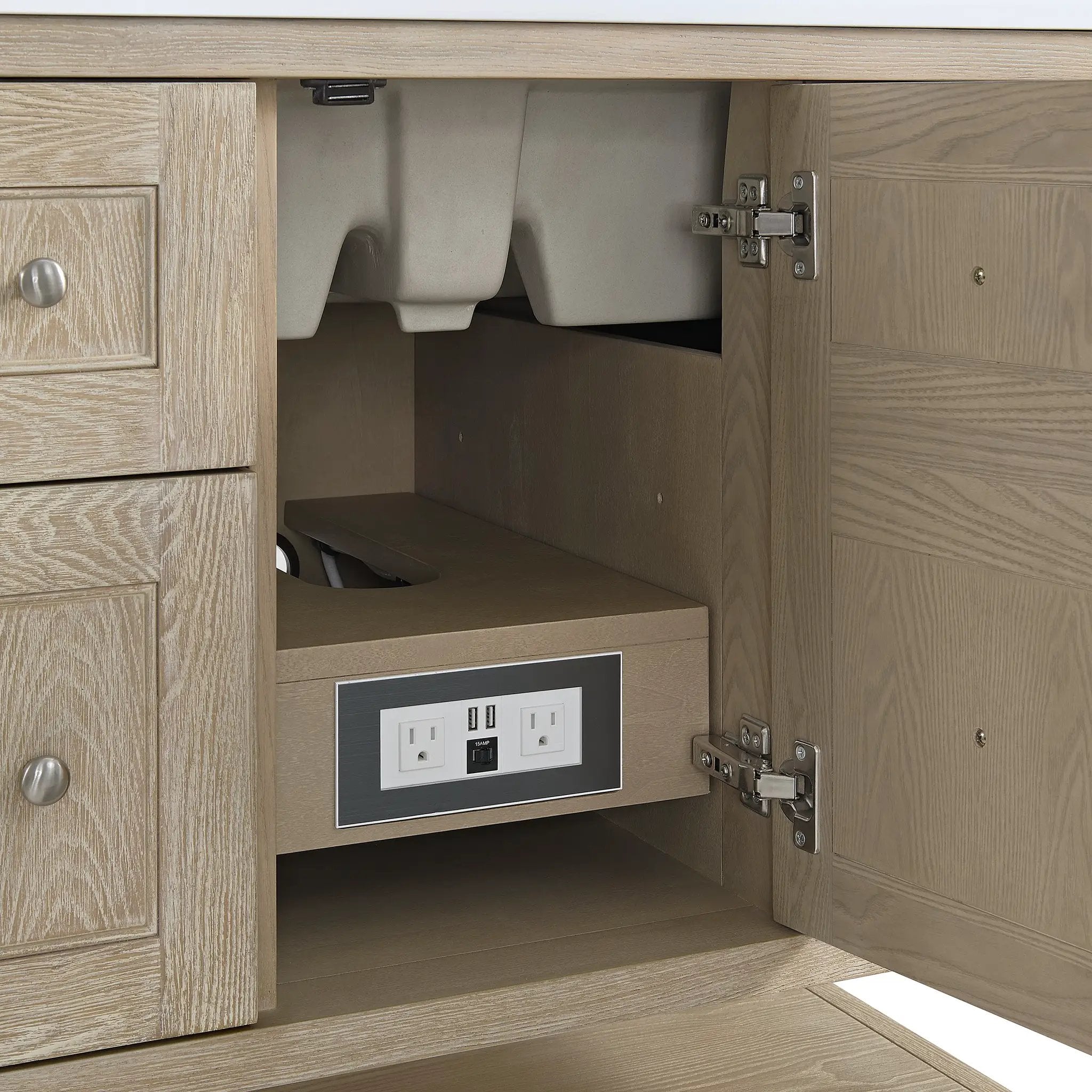whitewashed oak vanity