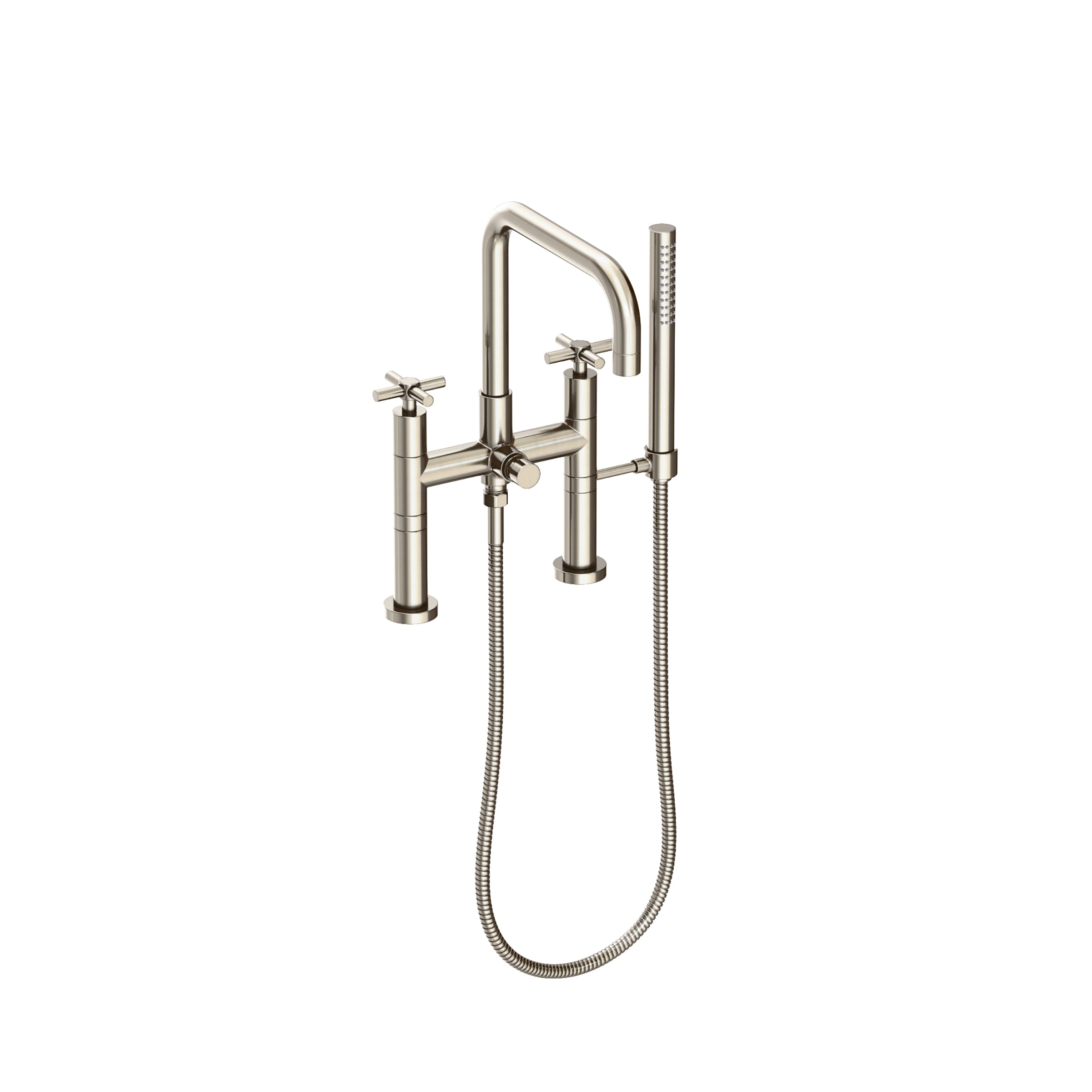 Newport Brass East Square Exposed Tub & Hand Shower Set - Deck Mount