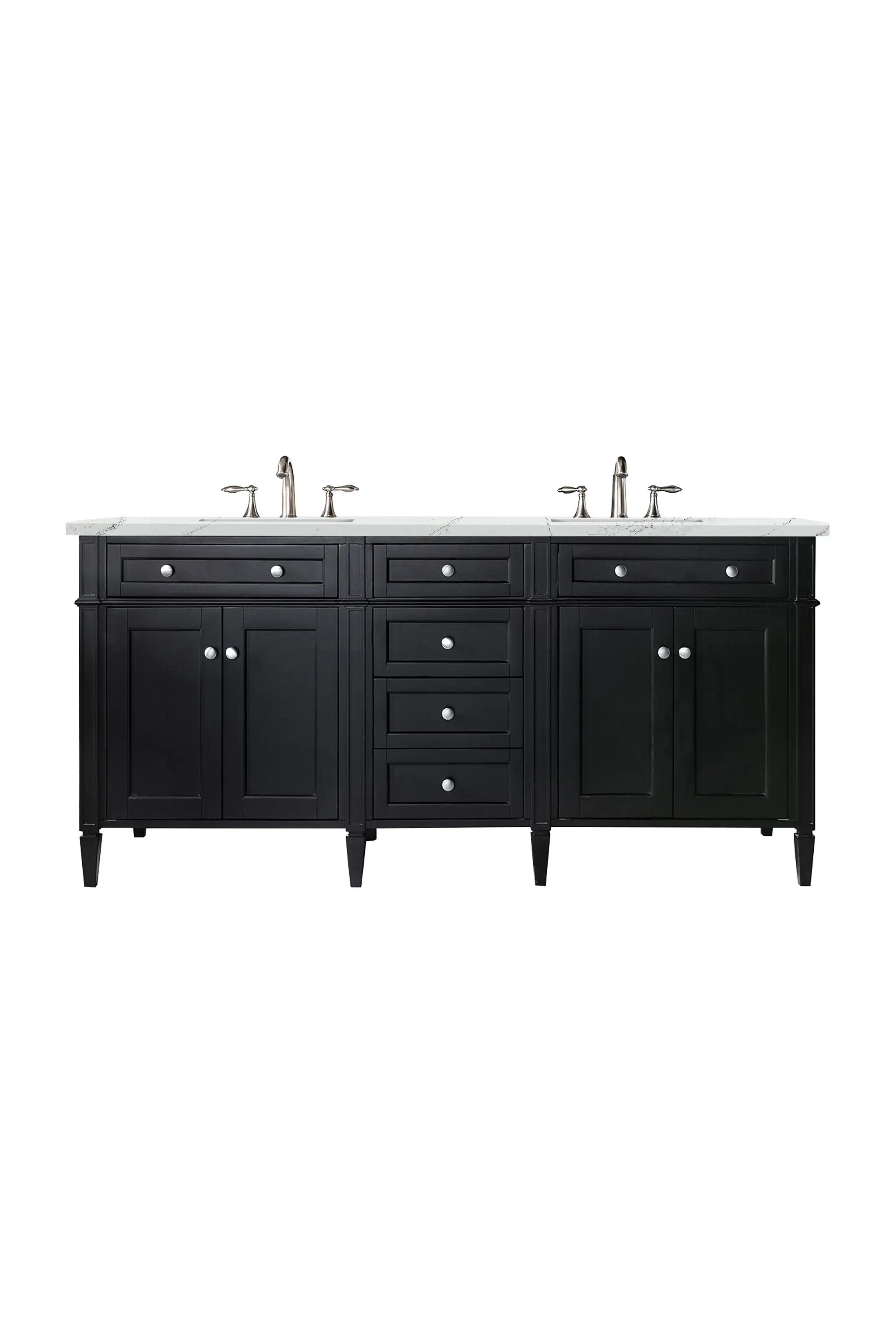 James Martin Brittany 72" Double Vanity Set - Black Onyx by James Martin Vanities