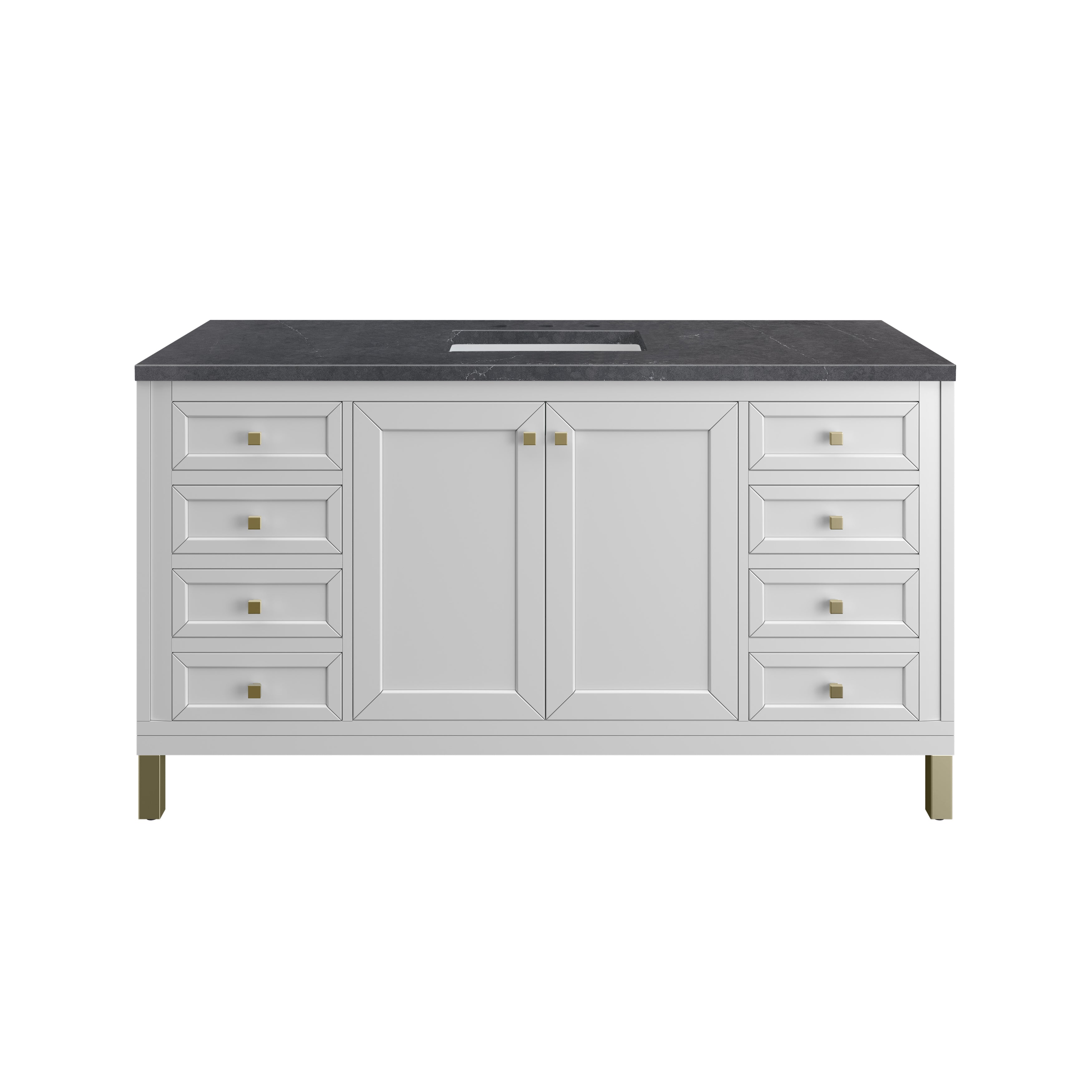 James Martin Vanities Chicago 60" Single Vanity - Glossy White