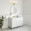 carrara marble single vanity