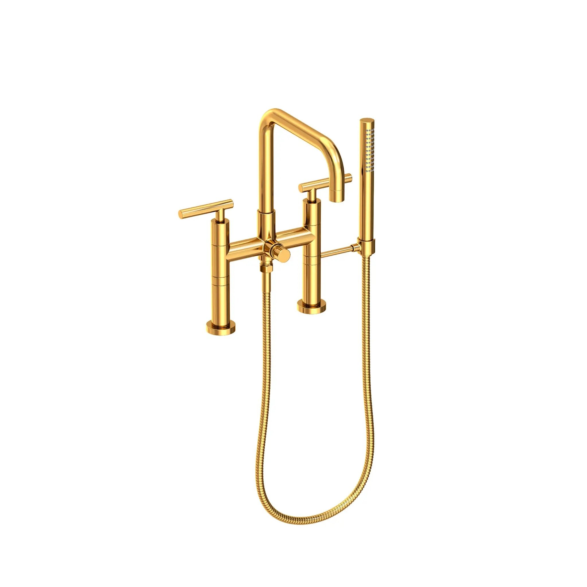 Newport Brass East Square Exposed Tub & Hand Shower Set - Deck Mount by Newport Brass