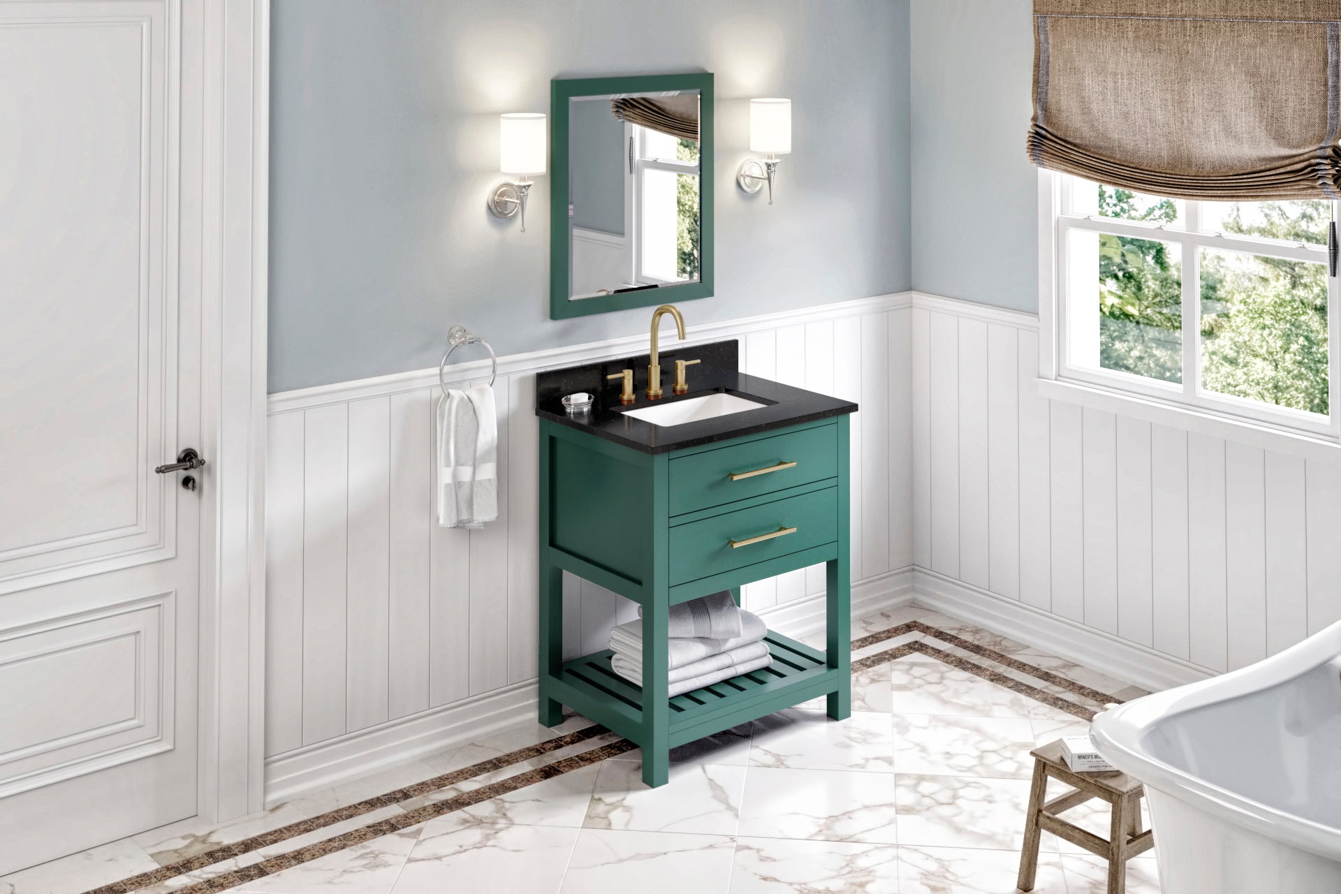 green vanity