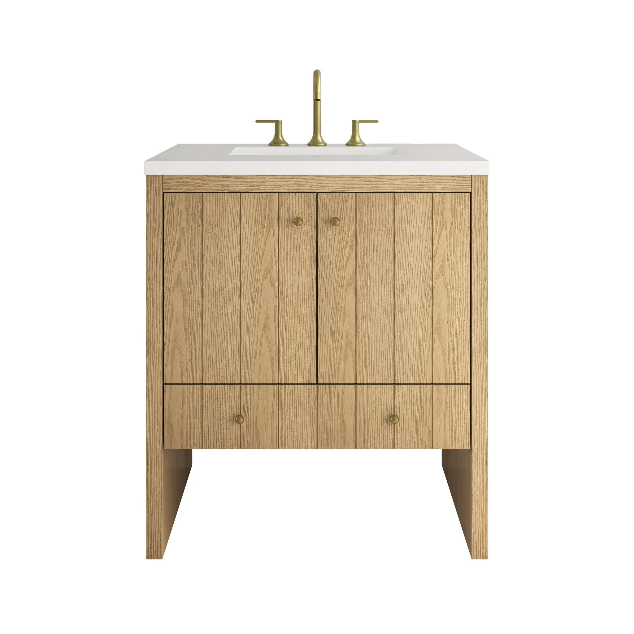 James Martin Hudson 30" Single Vanity Set - Light Natural Oak by James Martin Vanities