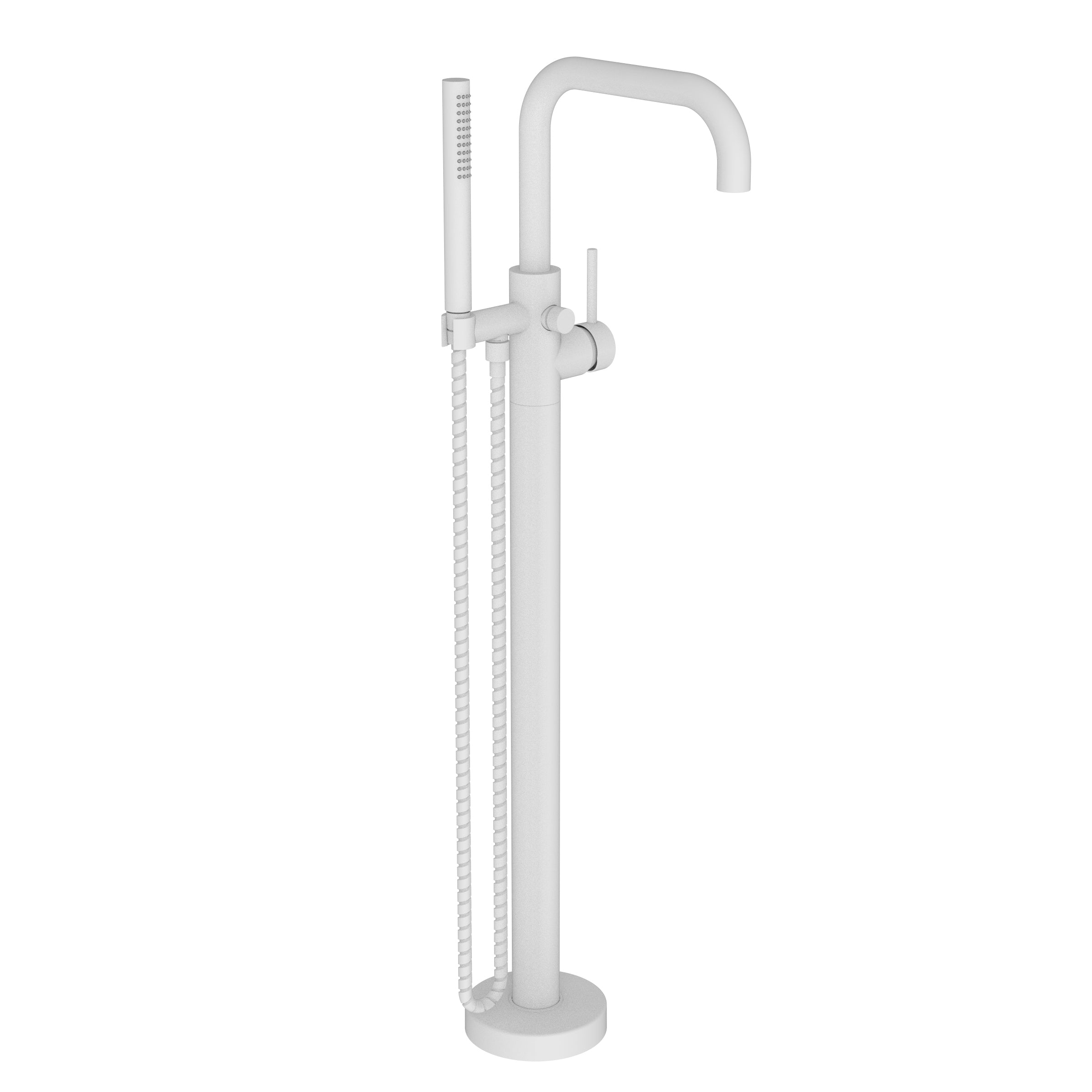 Newport Brass East Square Exposed Tub and Hand Shower Set - Free Standing