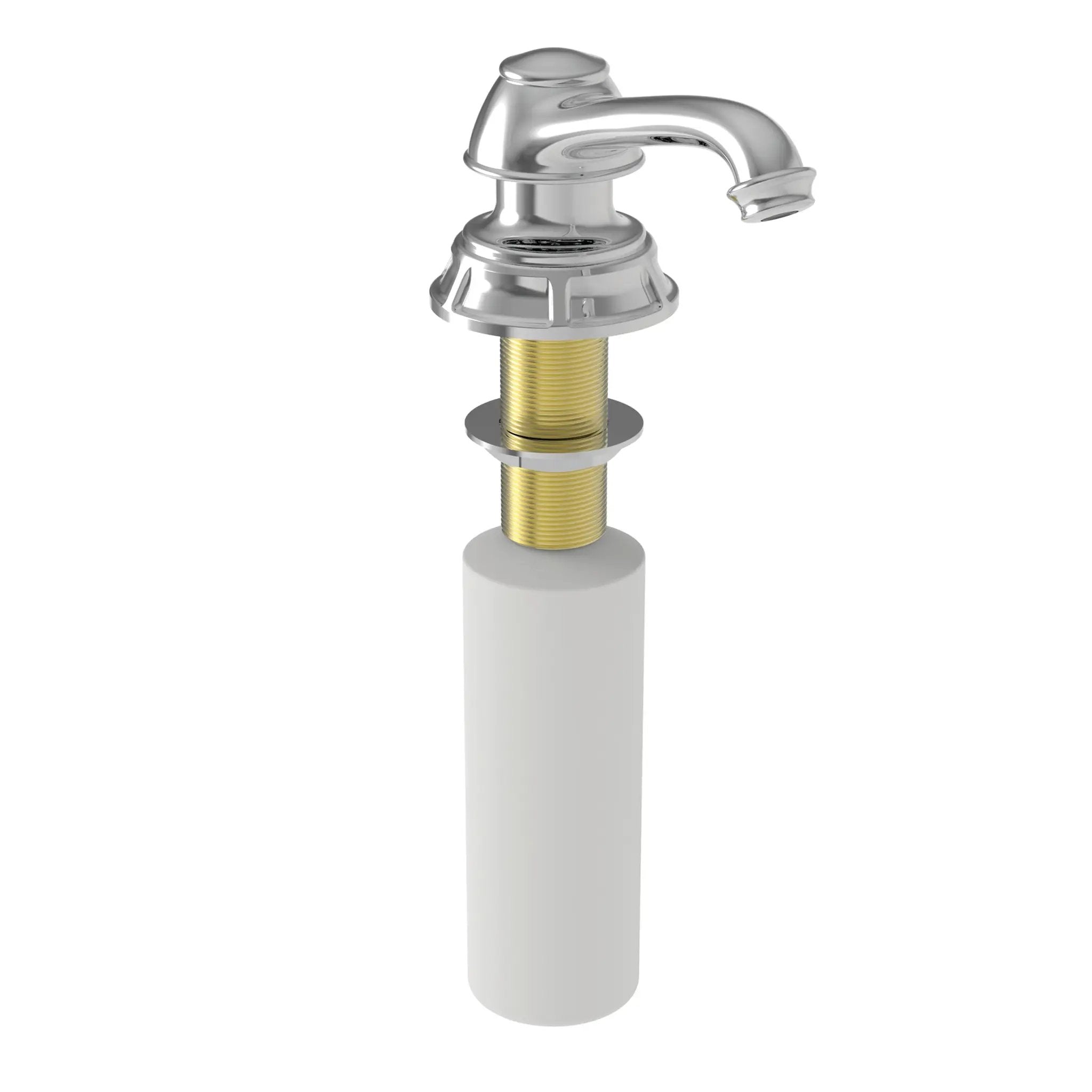polished chrome soap dispenser