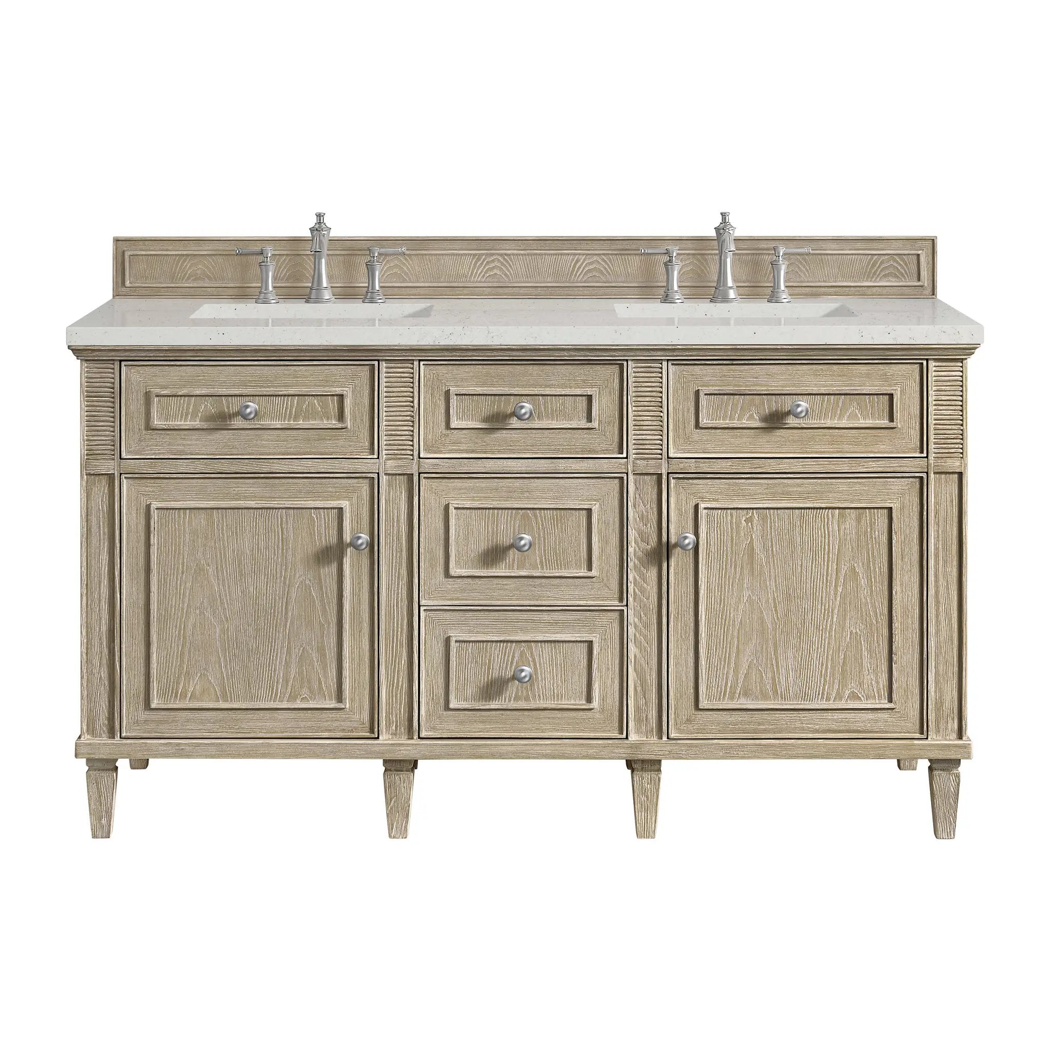 James Martin Lorelai 60" Double Vanity Set - Whitewashed Oak by James Martin Vanities