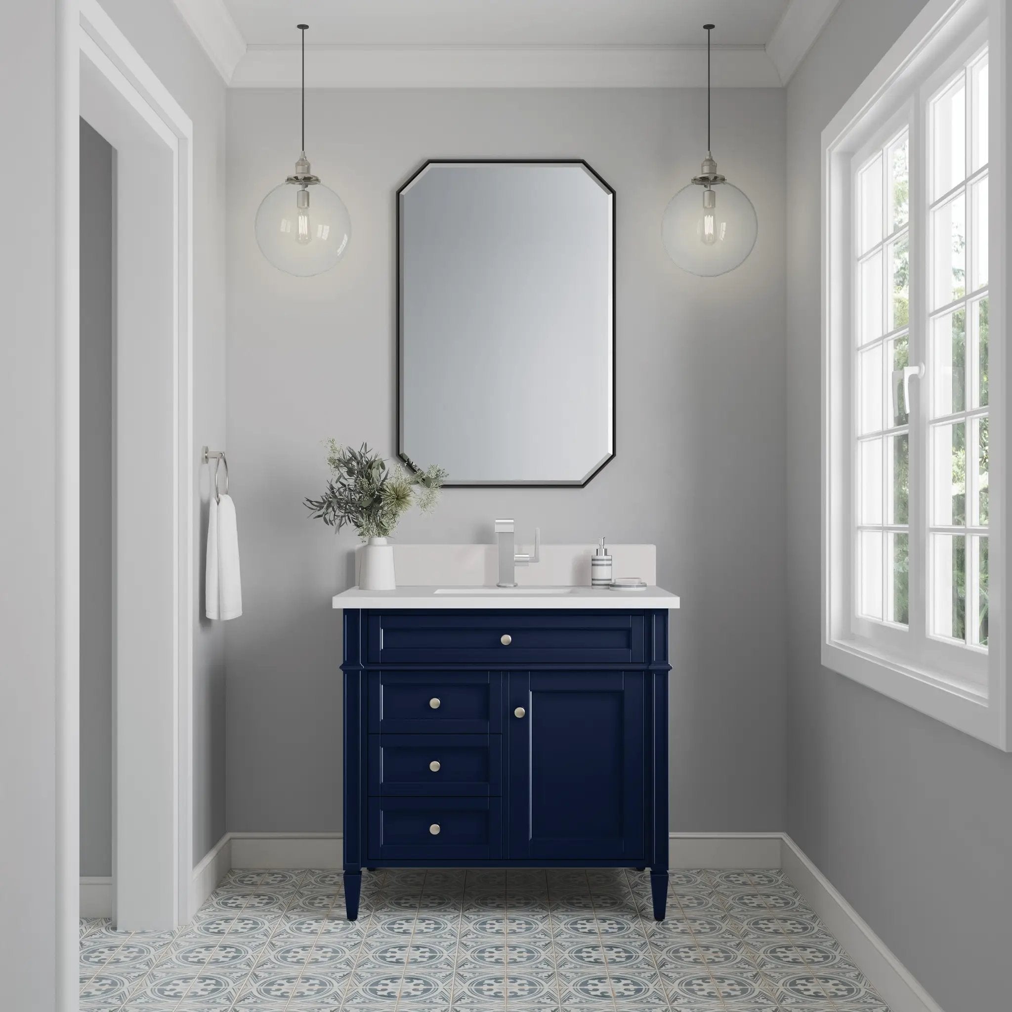 victory blue vanity