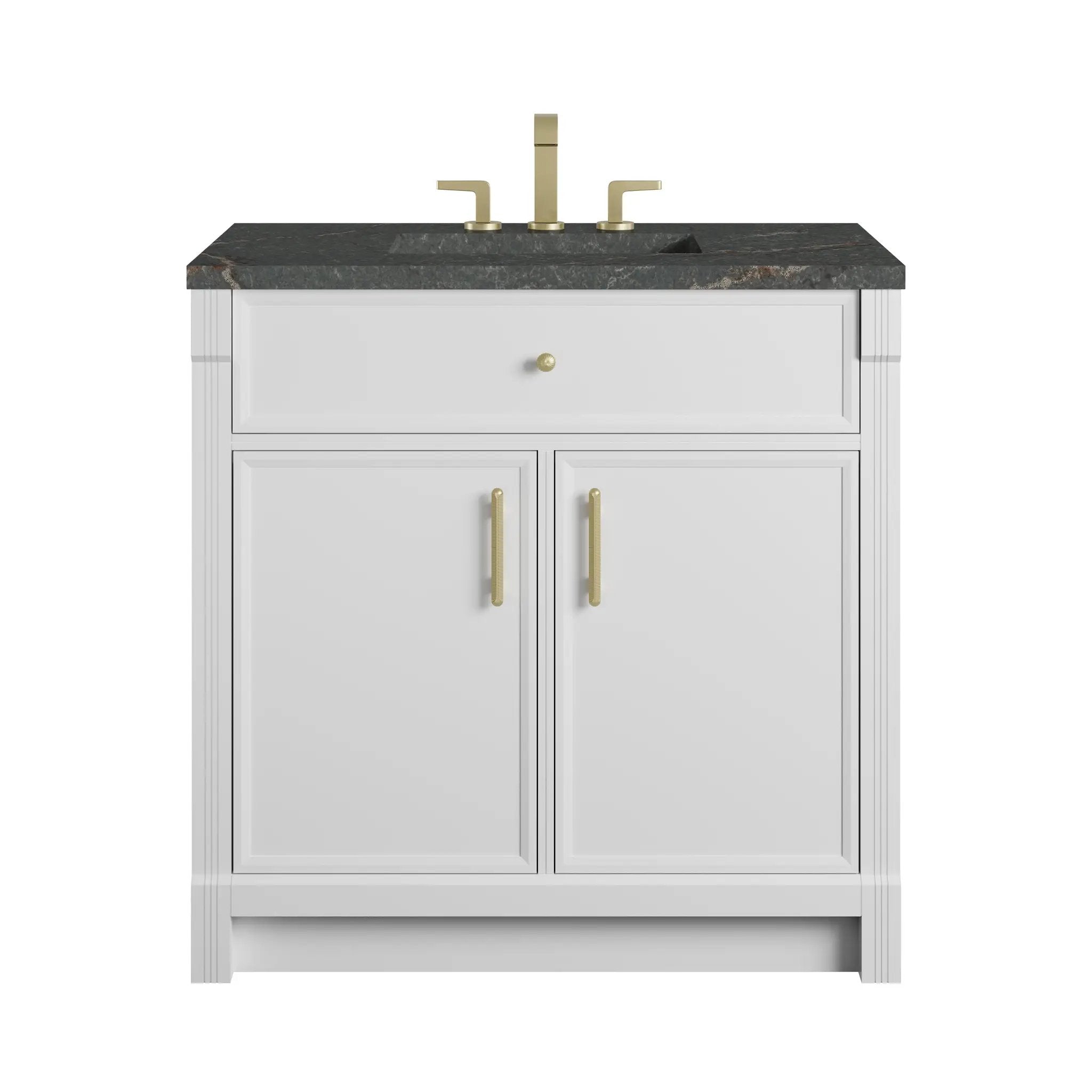 James Martin Bellshire 36" Single Vanity Set - Bright White by James Martin Vanities