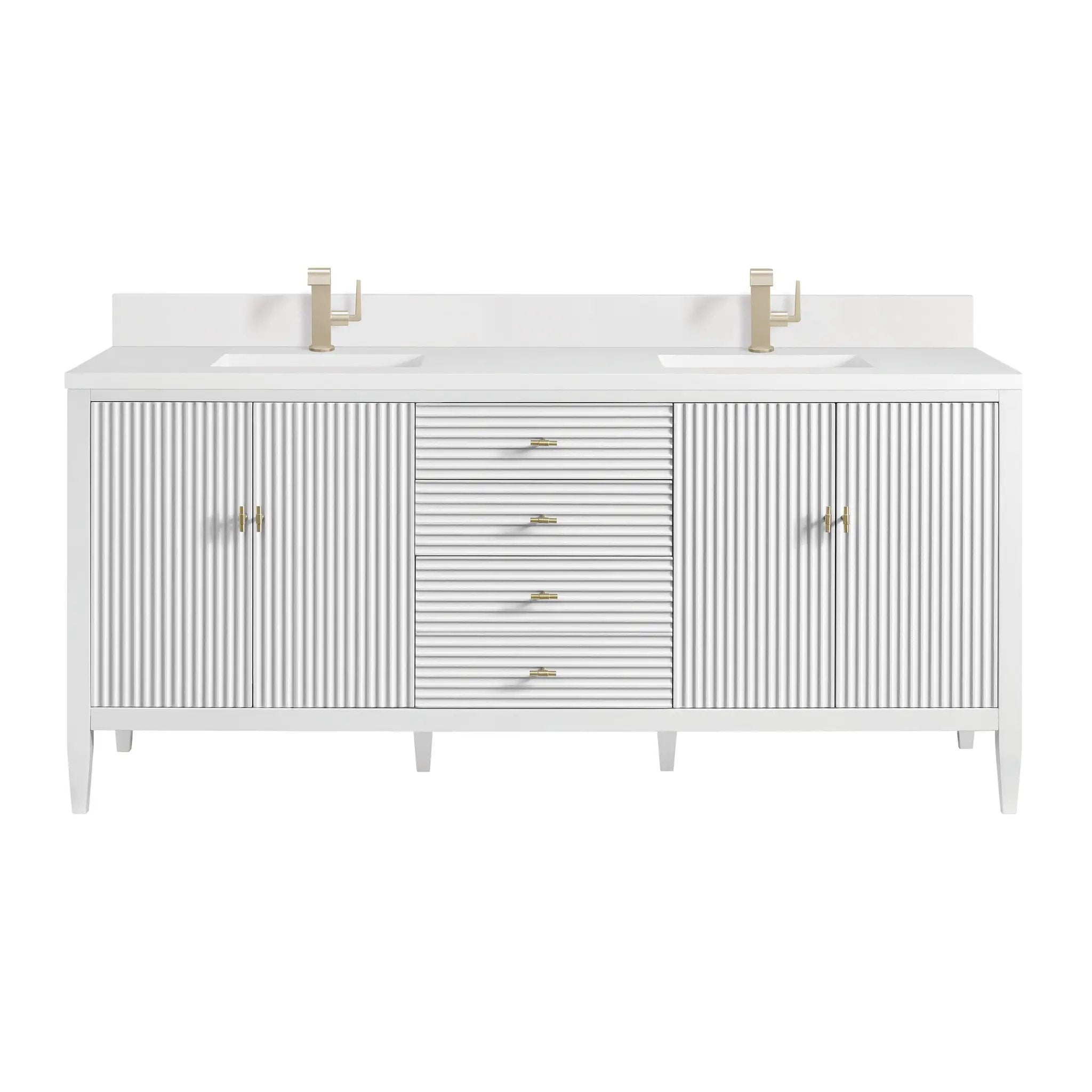 James Martin Myrrin 72" Vanity Set - Bright White by James Martin Vanities