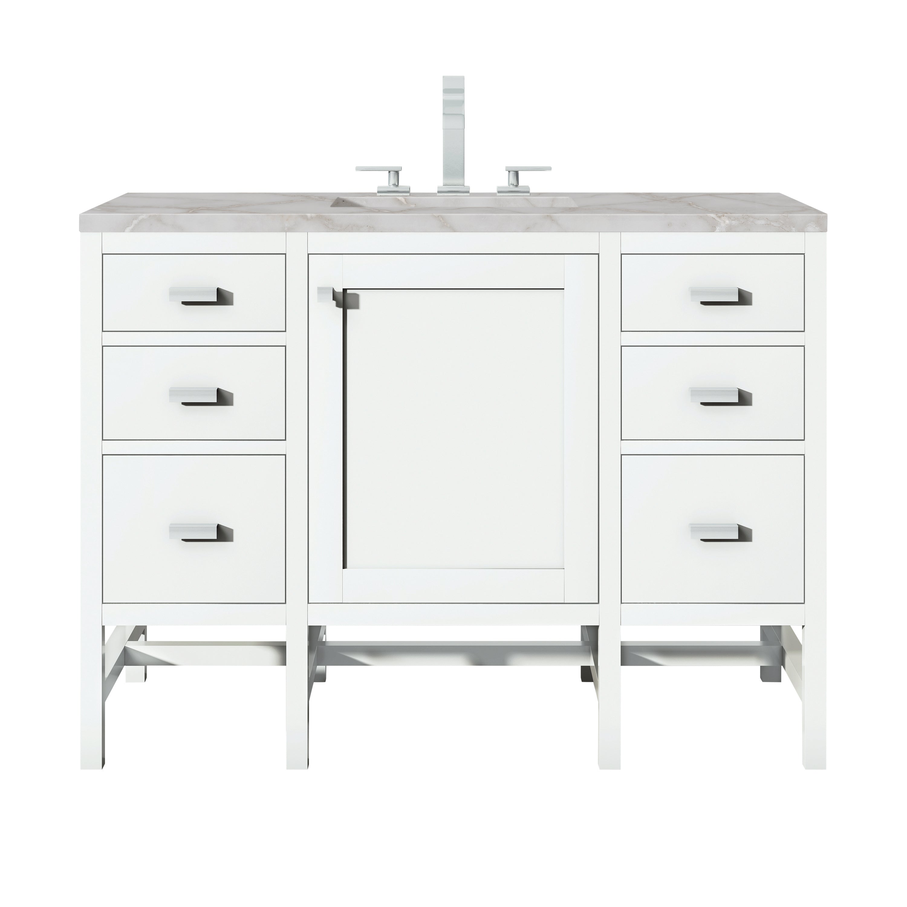 James Martin Vanities Addison 48" Single Vanity - Glossy White