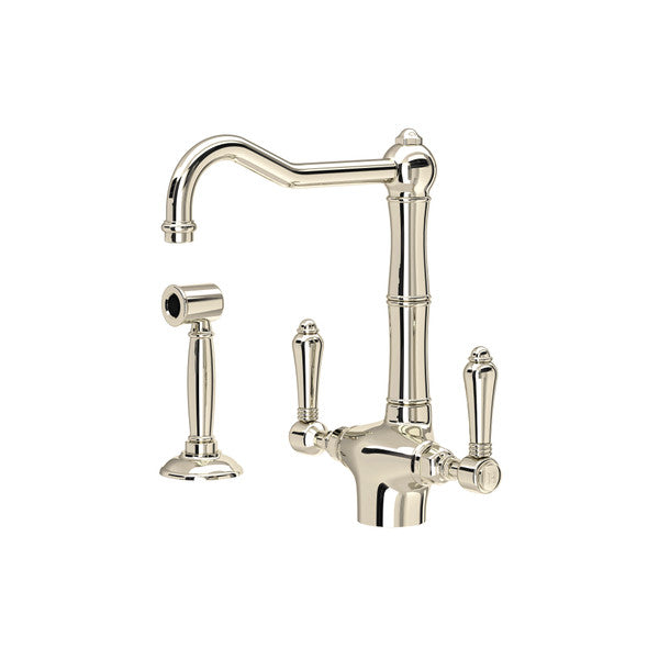 Rohl Acqui Two Handle Kitchen Faucet with Side Spray