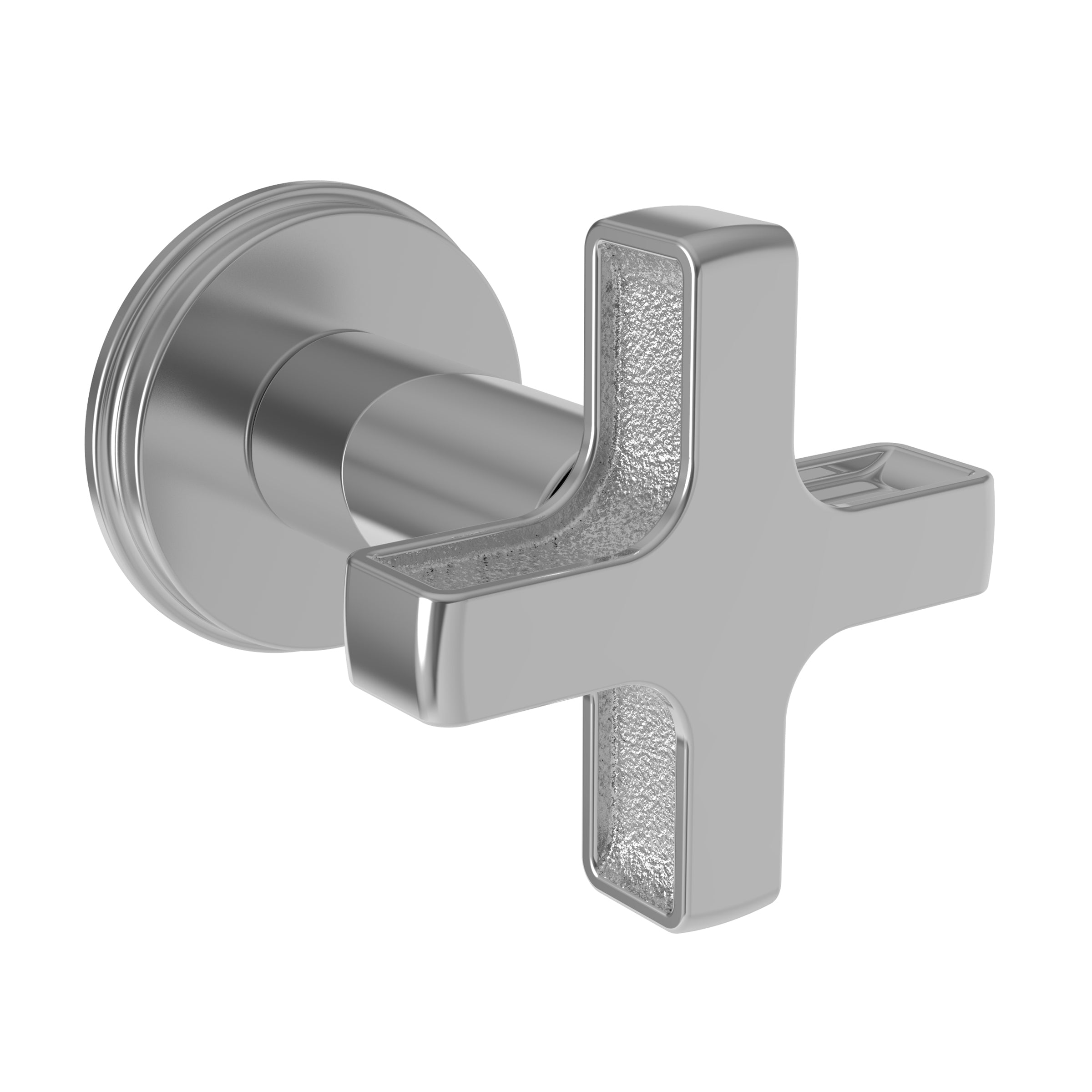 polished chrome control handle