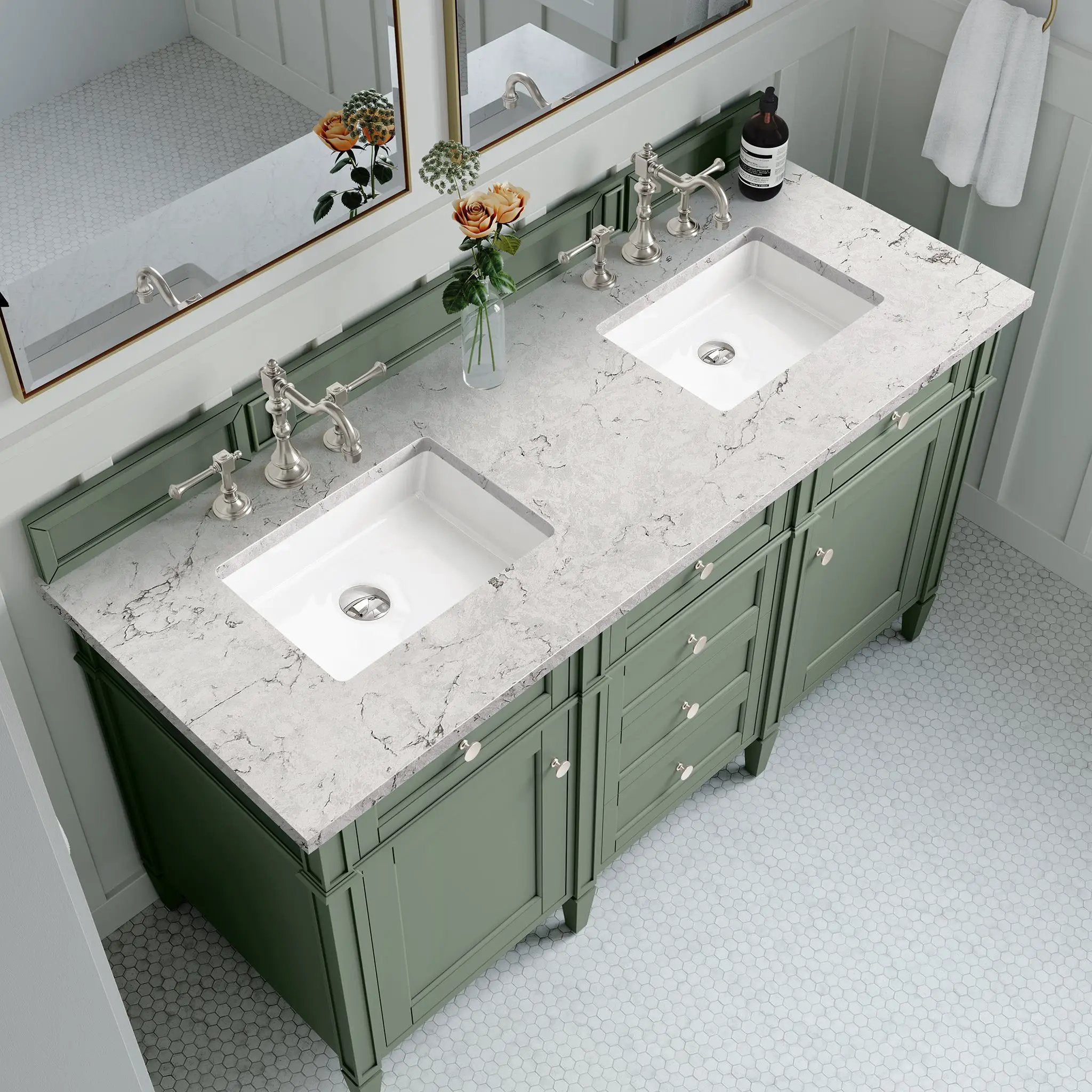 smokey celadon vanity