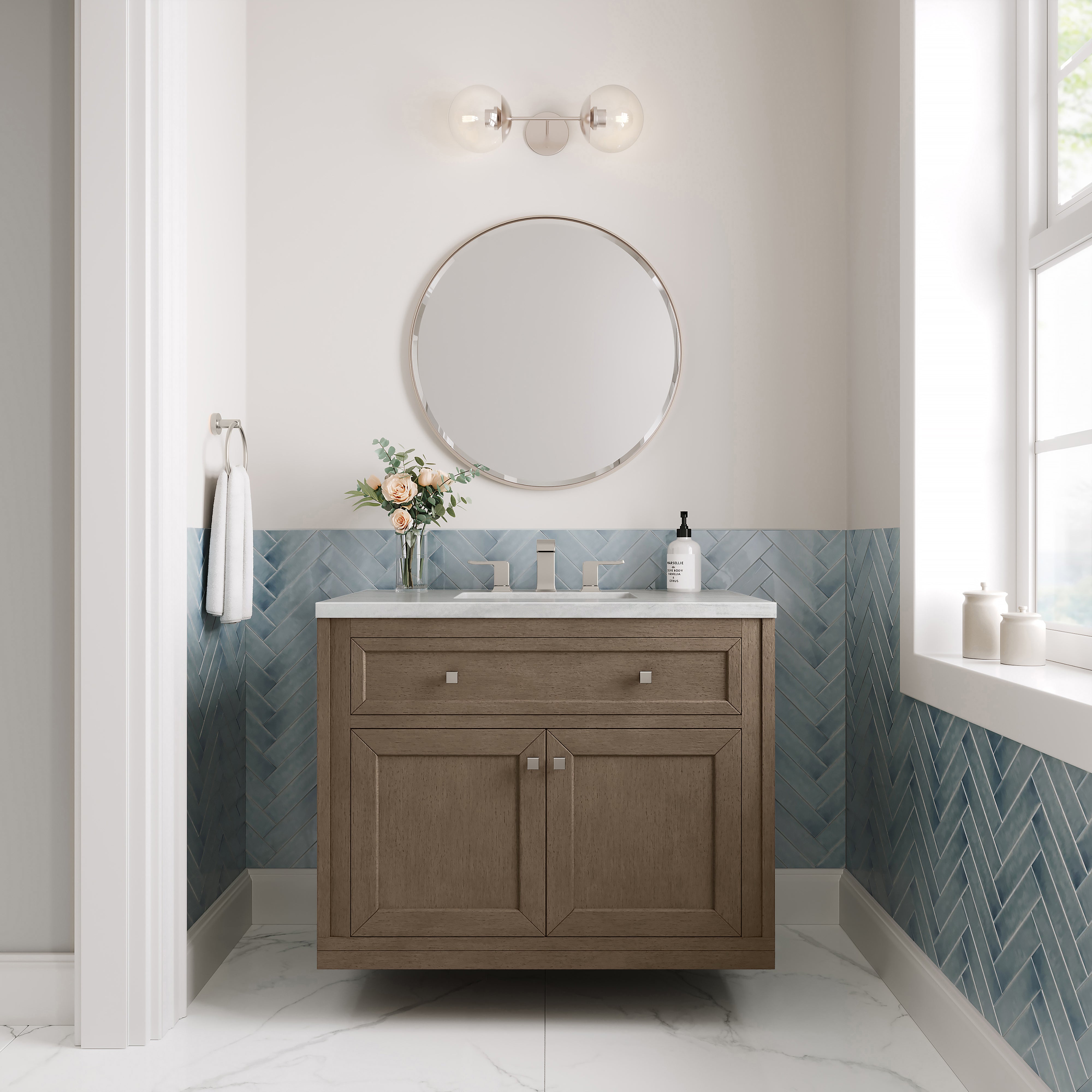 arctic fall solid surface top vanity