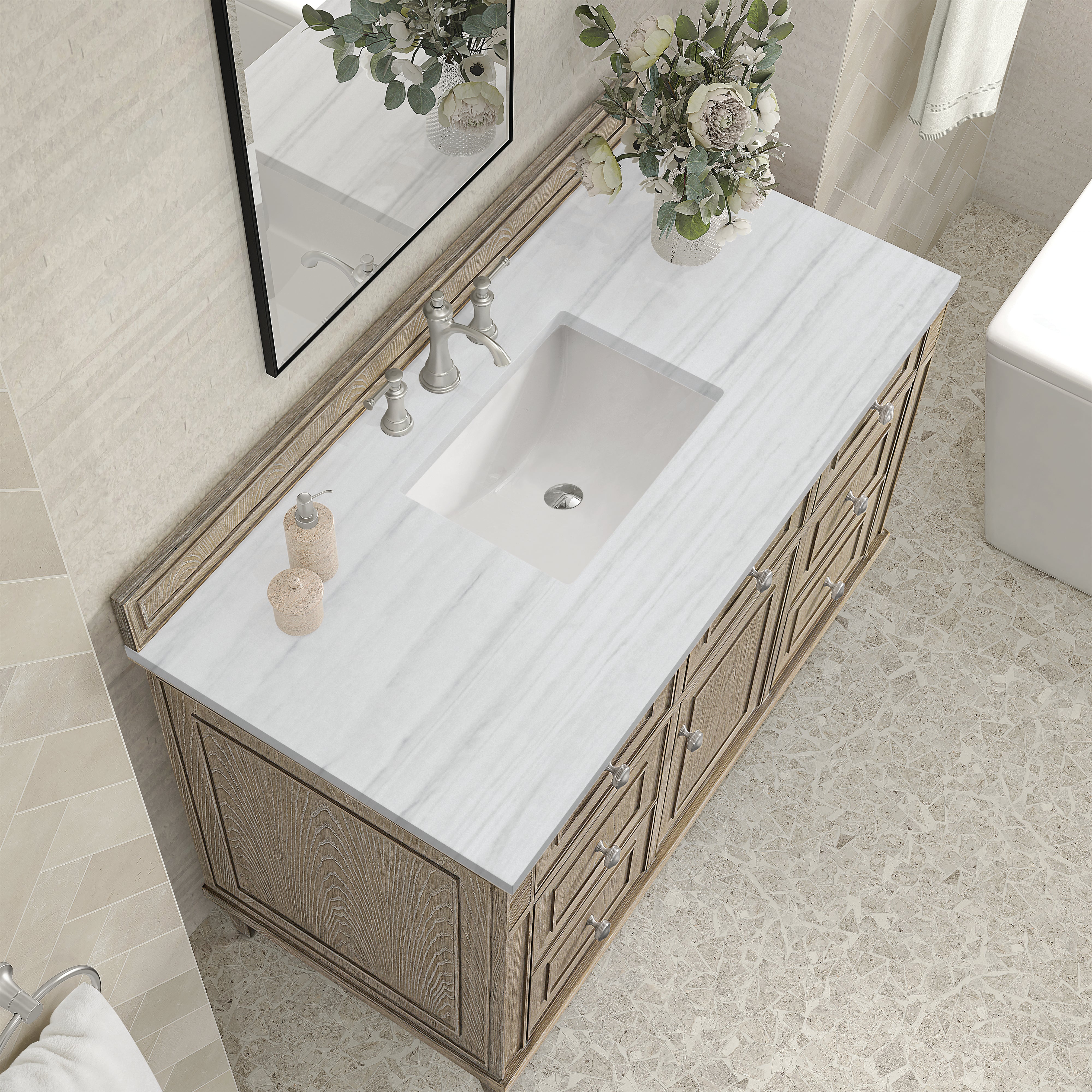 arctic fall solid surface top vanity