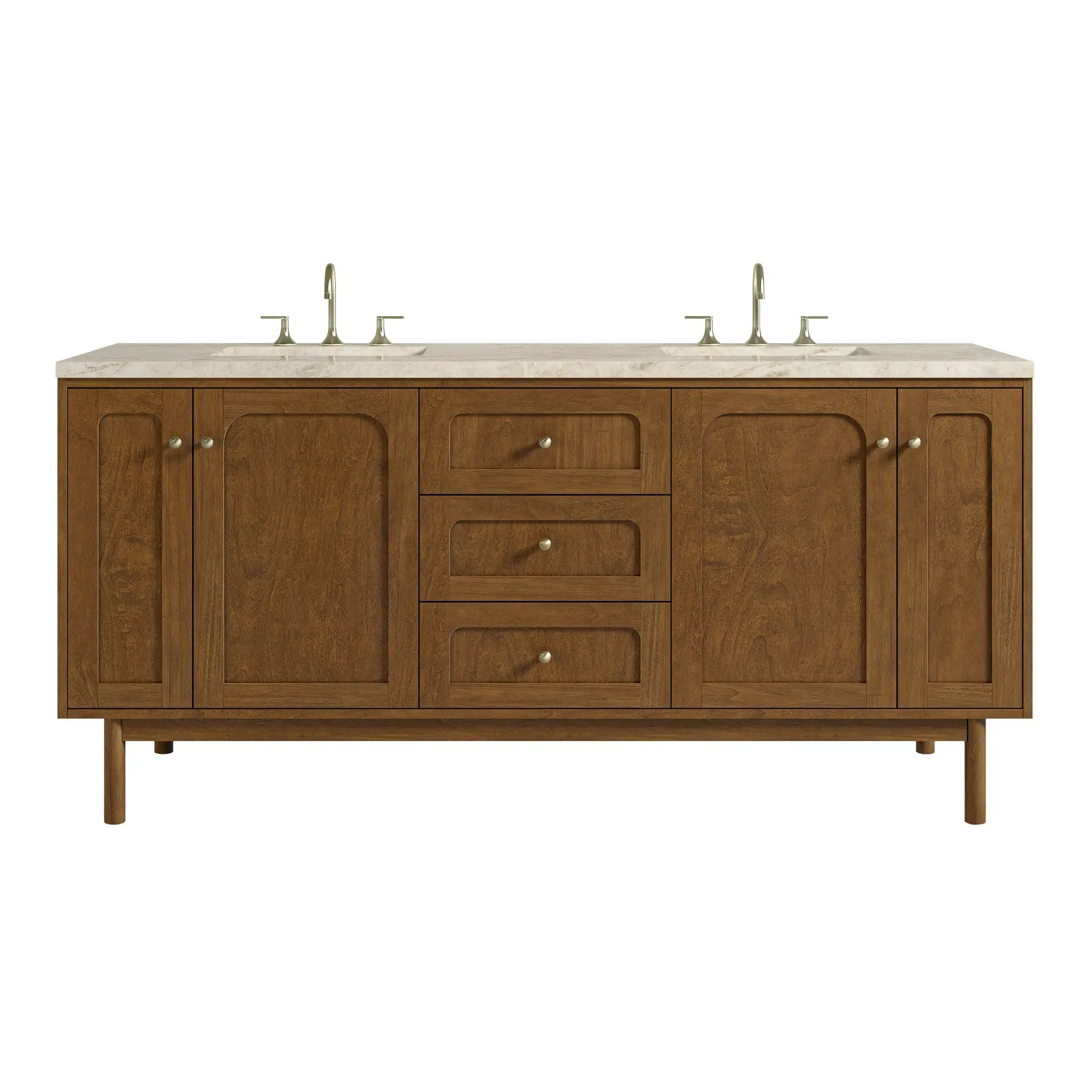 James Martin Laurent 72" Double Vanity Set - Honey Oak by James Martin Vanities