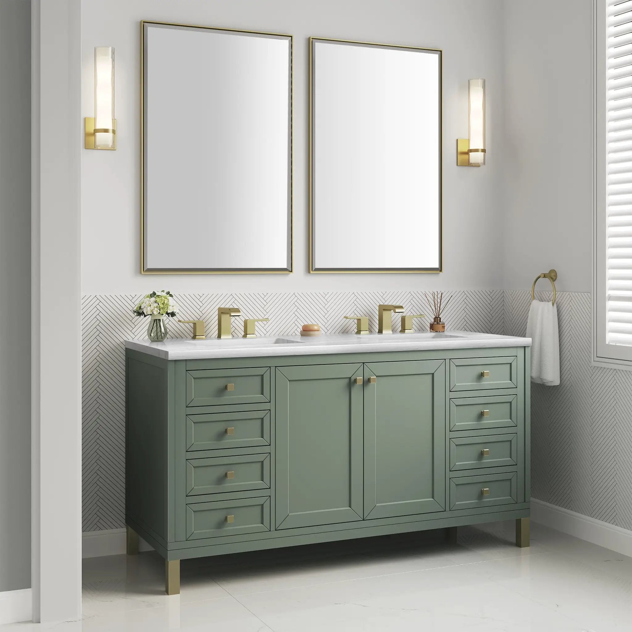 smokey celadon vanity